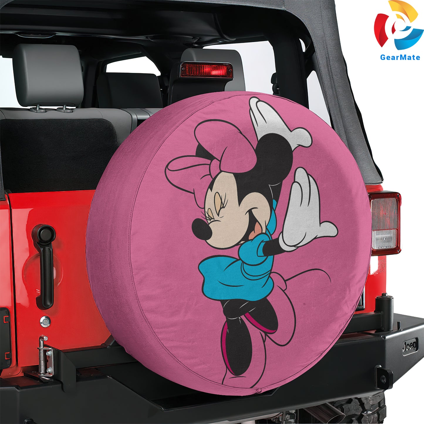 Minnie Mouse Dancing Ball Spare Tire Cover – Premium Waterproof UV Resistant Protector