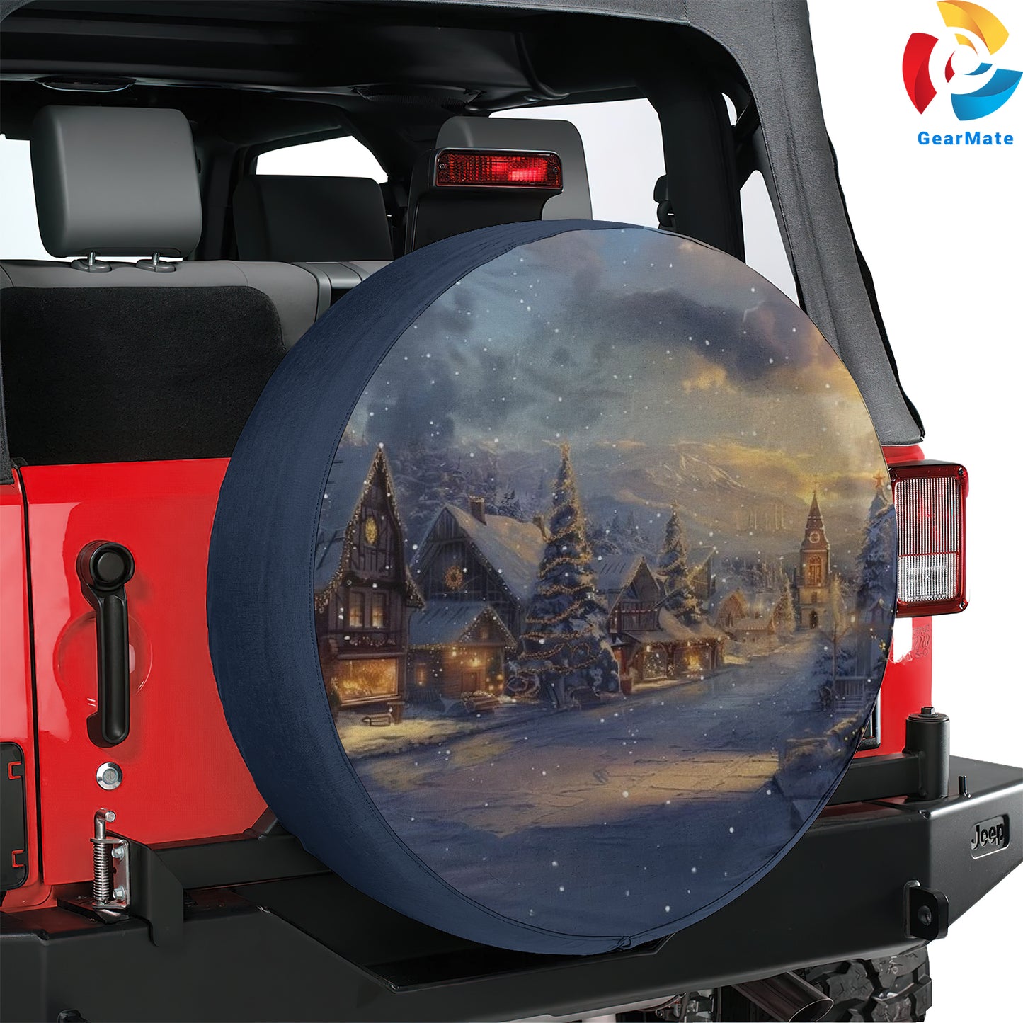 Merry Christmas 2024 Holiday Cheer Spare Tire Cover – Premium Waterproof UV Resistant Protector