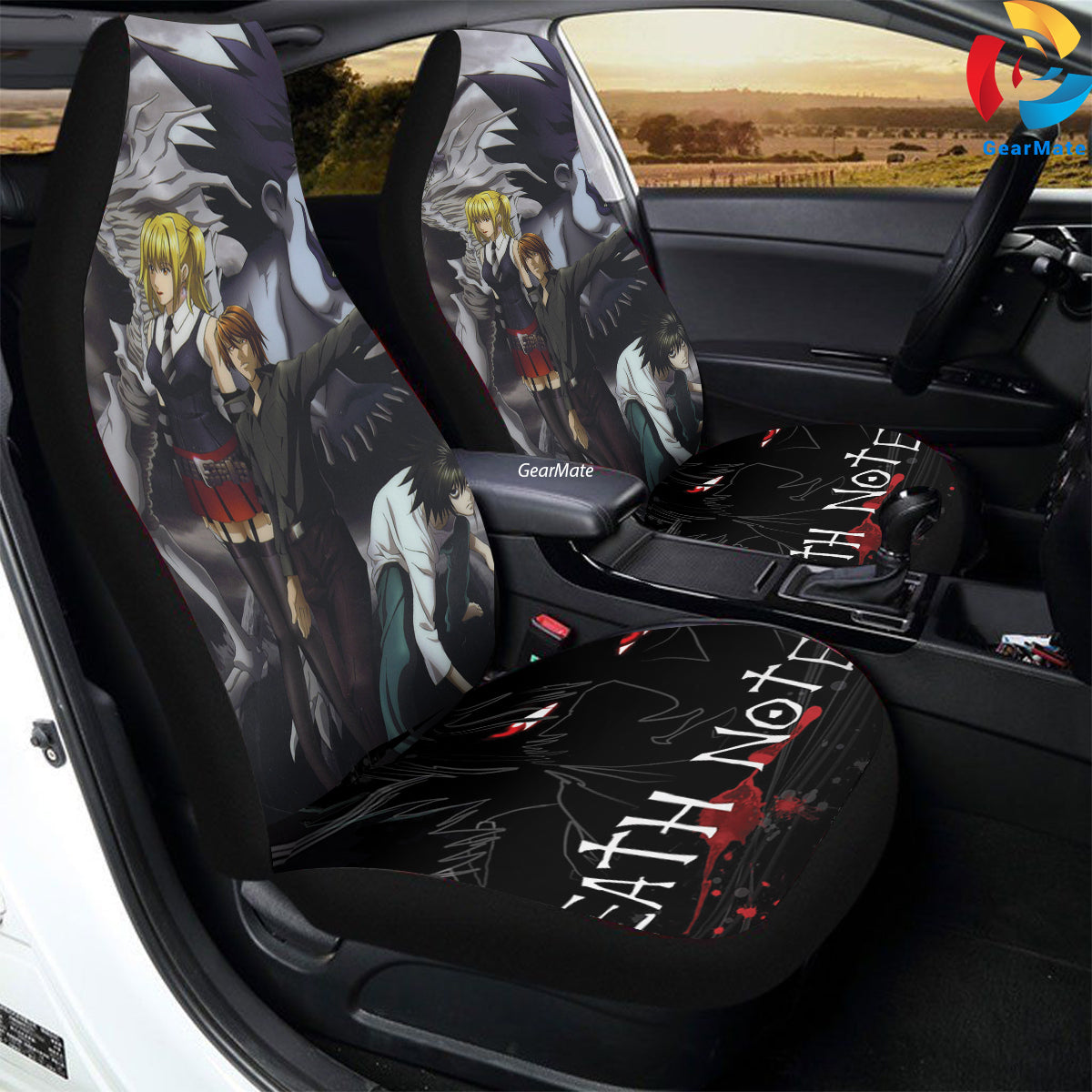 Lawliet Death Note Car Seat Covers – High Quality Graphic and Polar Fleece Protector Set