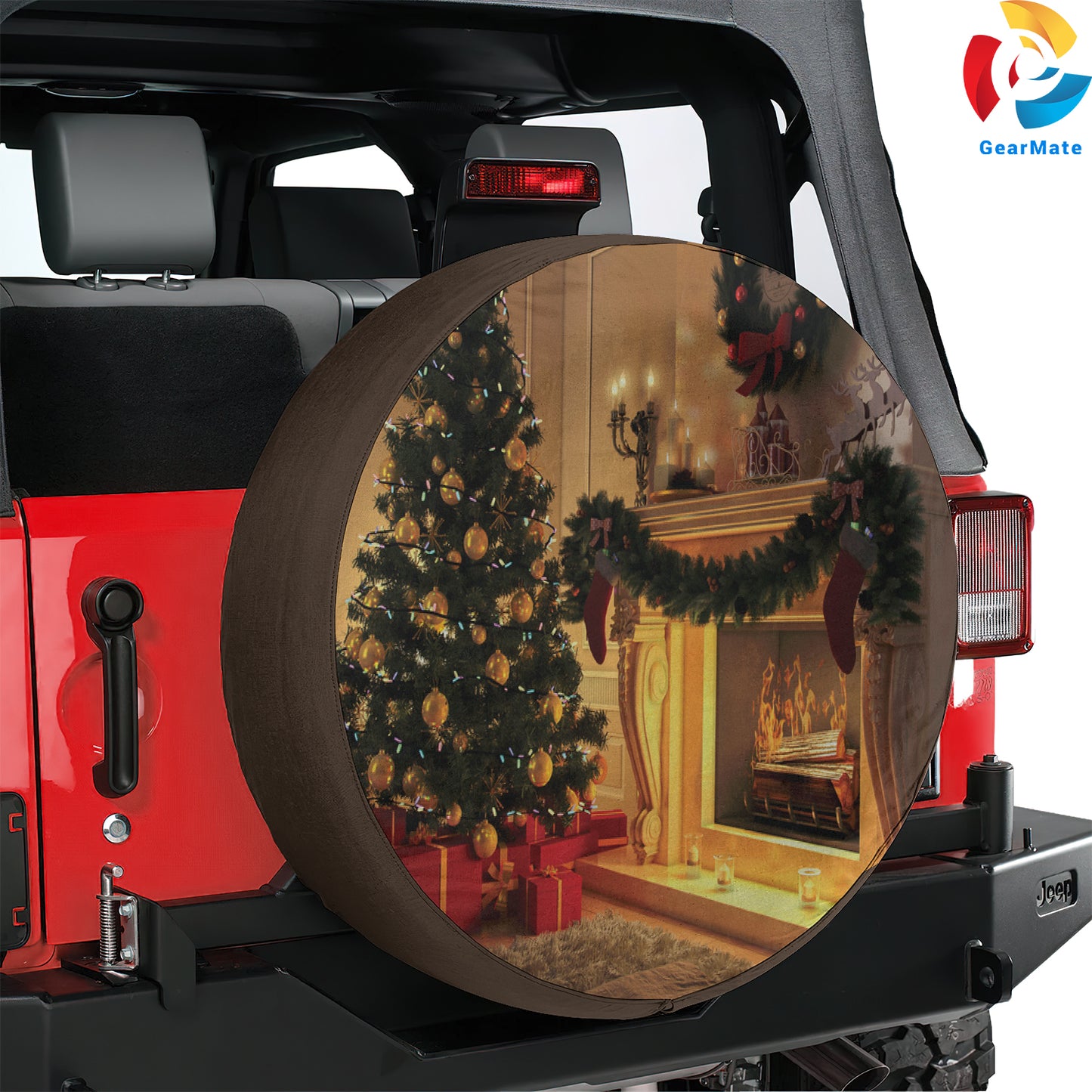 Merry Christmas 2024 Seasonal Decor Spare Tire Cover – Premium Waterproof UV Resistant Protector