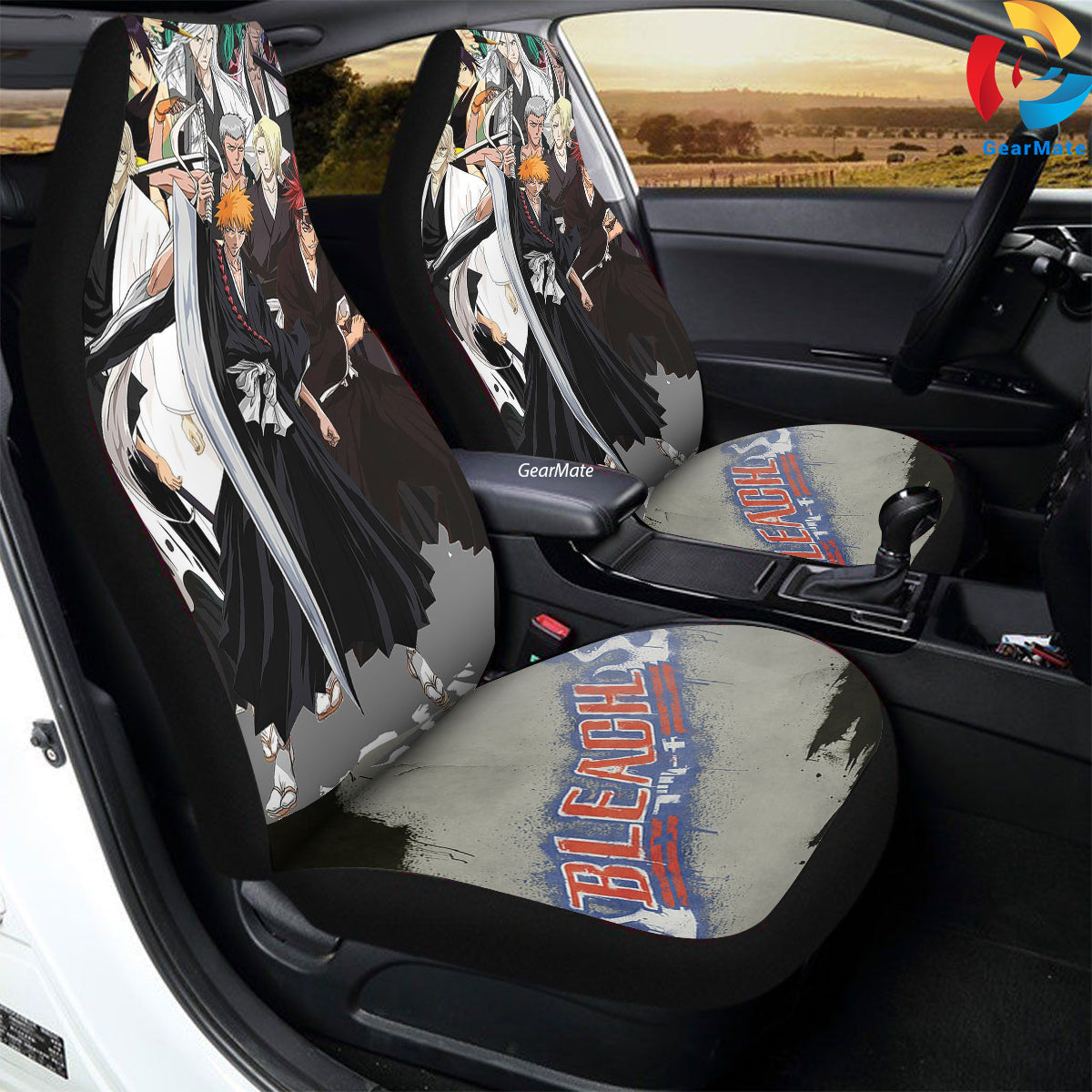 Bleach Background Car Seat Covers – High Quality Graphic and Polar Fleece Protector Set