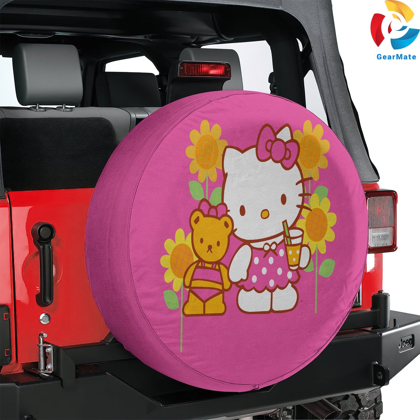 Hello Kitty Spare Tire Cover – Premium Waterproof UV Resistant Protector