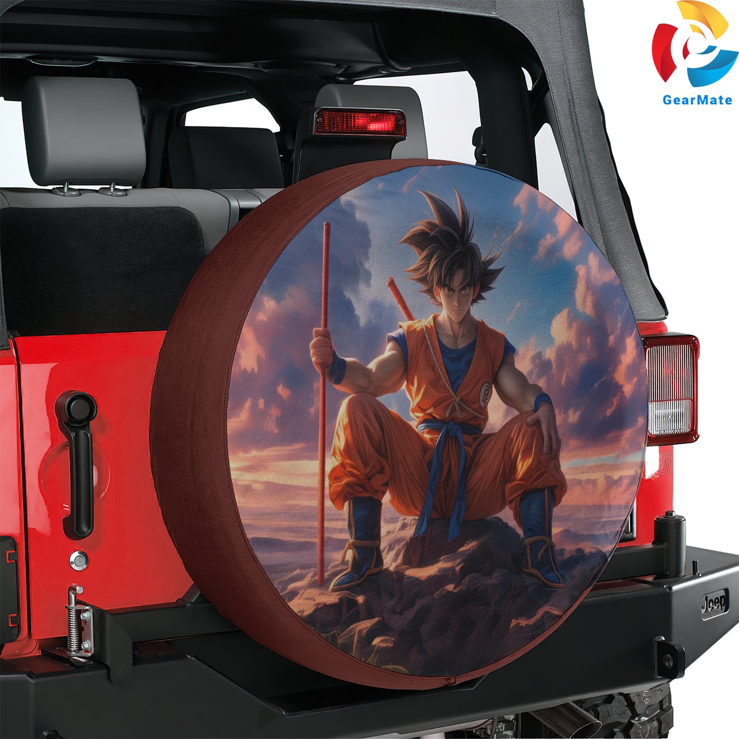 Goku Power Pole Dragon Ball Spare Tire Cover – Premium Waterproof UV-Resistant Protector