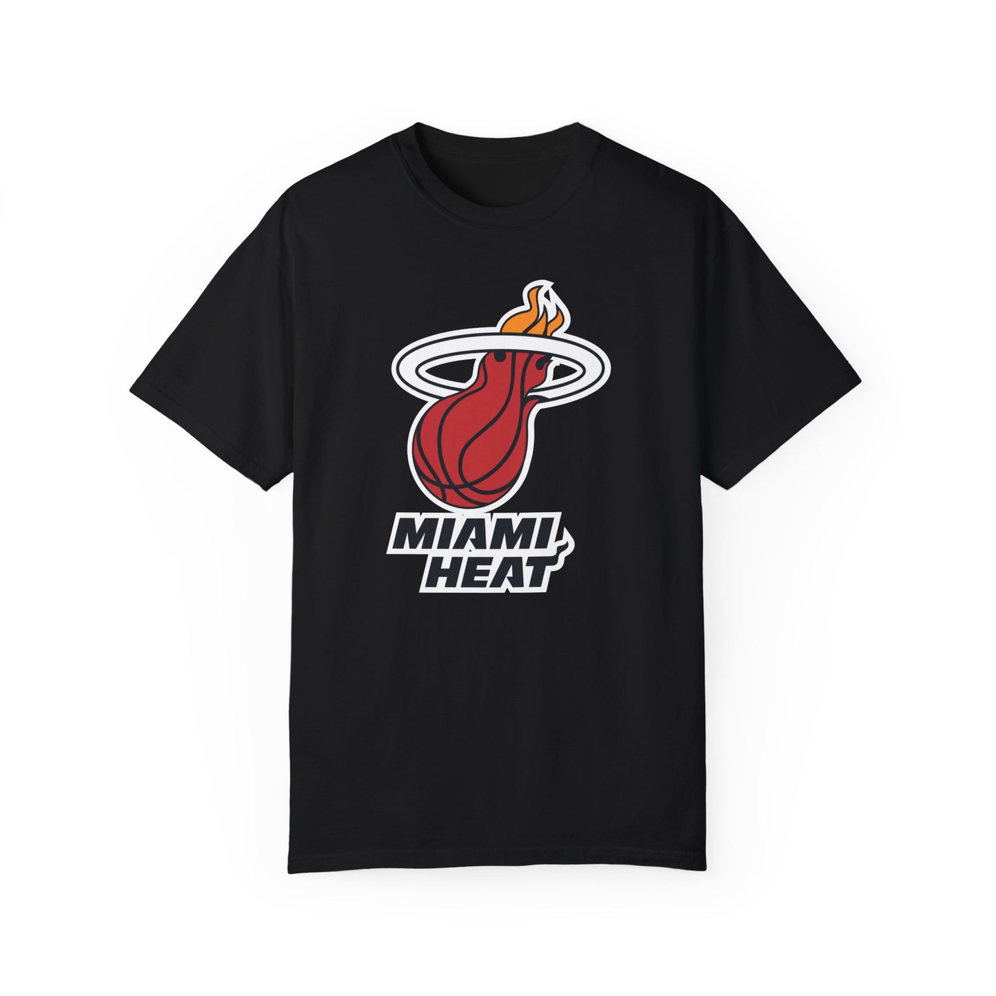 Miami Heat Street Ball Style Garment-Dyed T-Shirt – Premium Cotton Tee for Customization