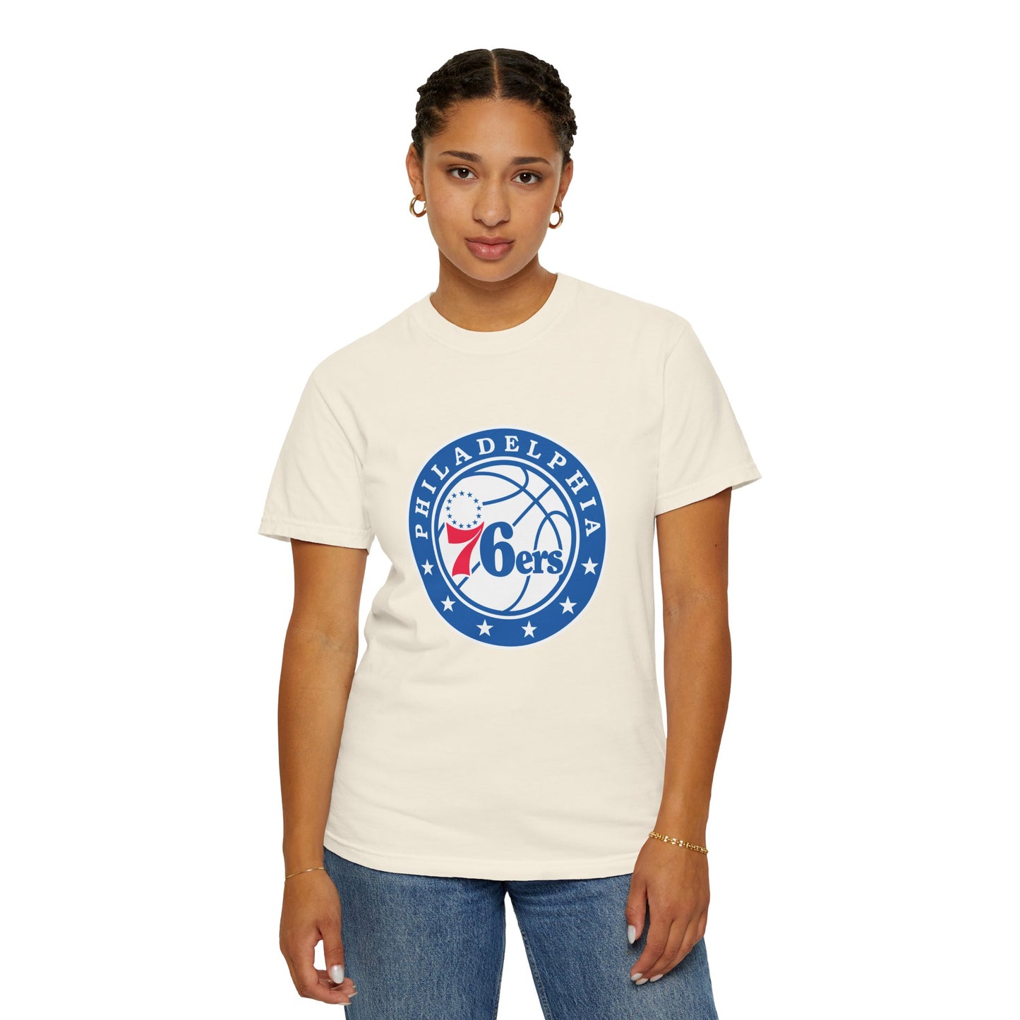 Philadelphia 76ers Basketball Life Garment-Dyed T-Shirt – Premium Cotton Tee for Customization