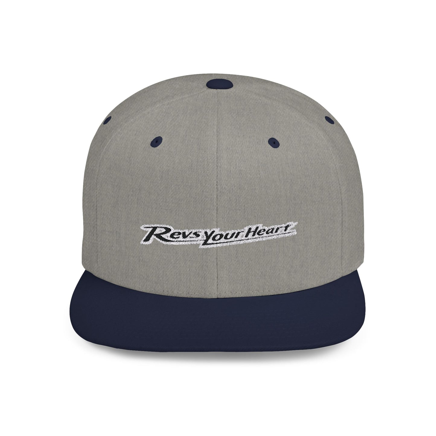 Revs Your Heart Flat Bill Snapback – Lightweight, Custom Fit, Premium Quality