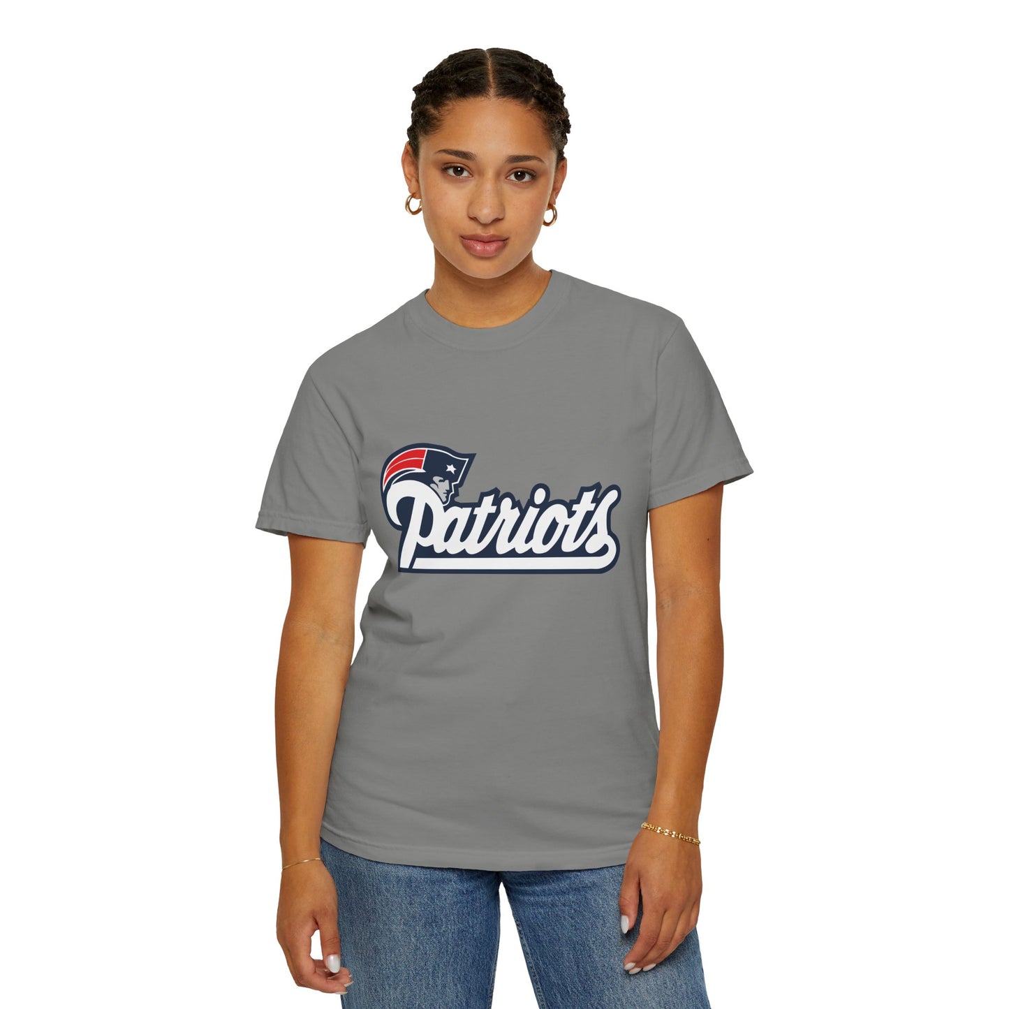 New England Patriots Fan Outfit Garment-Dyed T-Shirt – Premium Cotton Tee for Customization