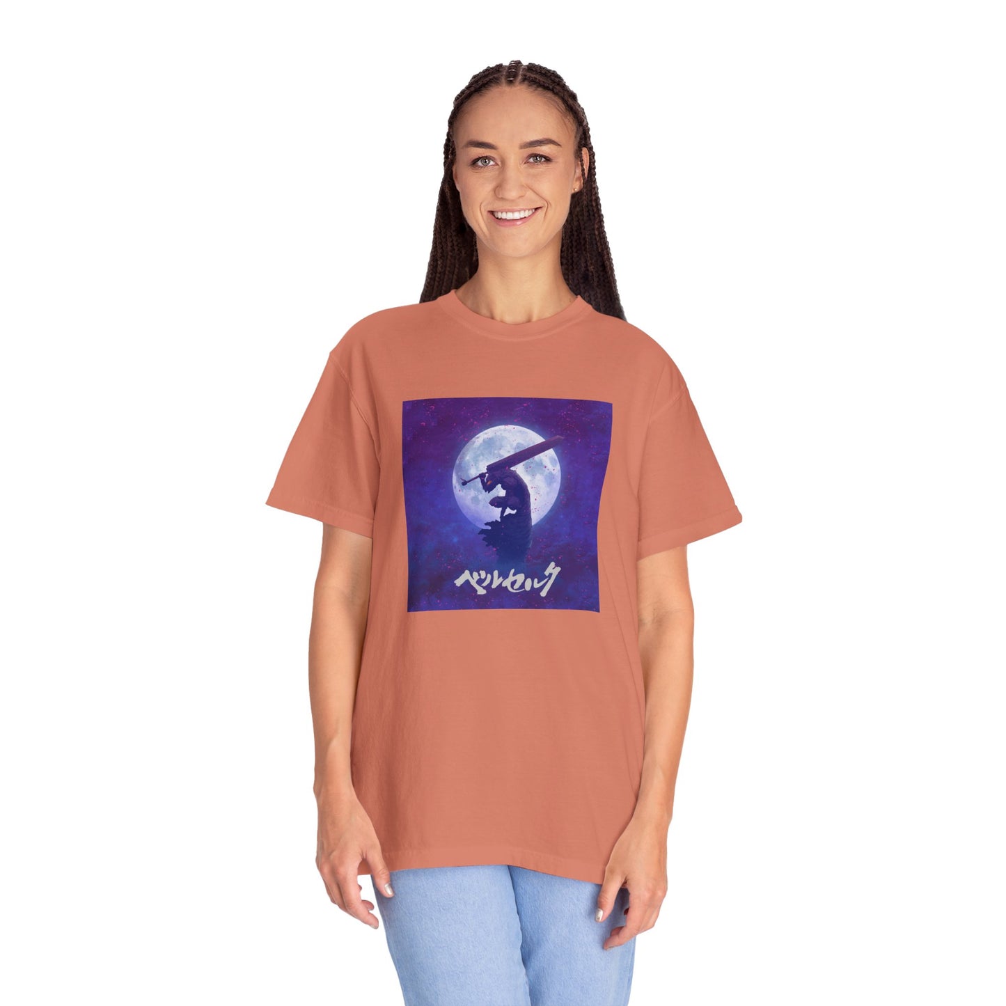 Berserk Guts Slayer Purple Garment-Dyed T-Shirt – Premium Cotton Tee for Customization