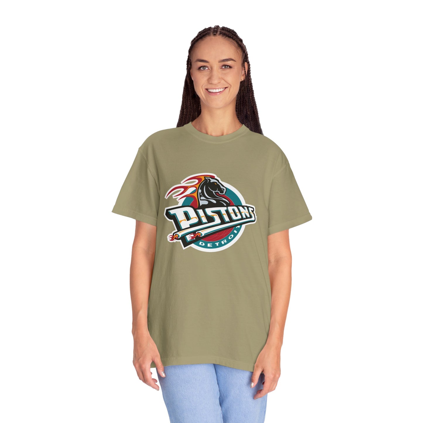 Detroit Pistons Basketball Life Garment-Dyed T-Shirt – Premium Cotton Tee for Customization