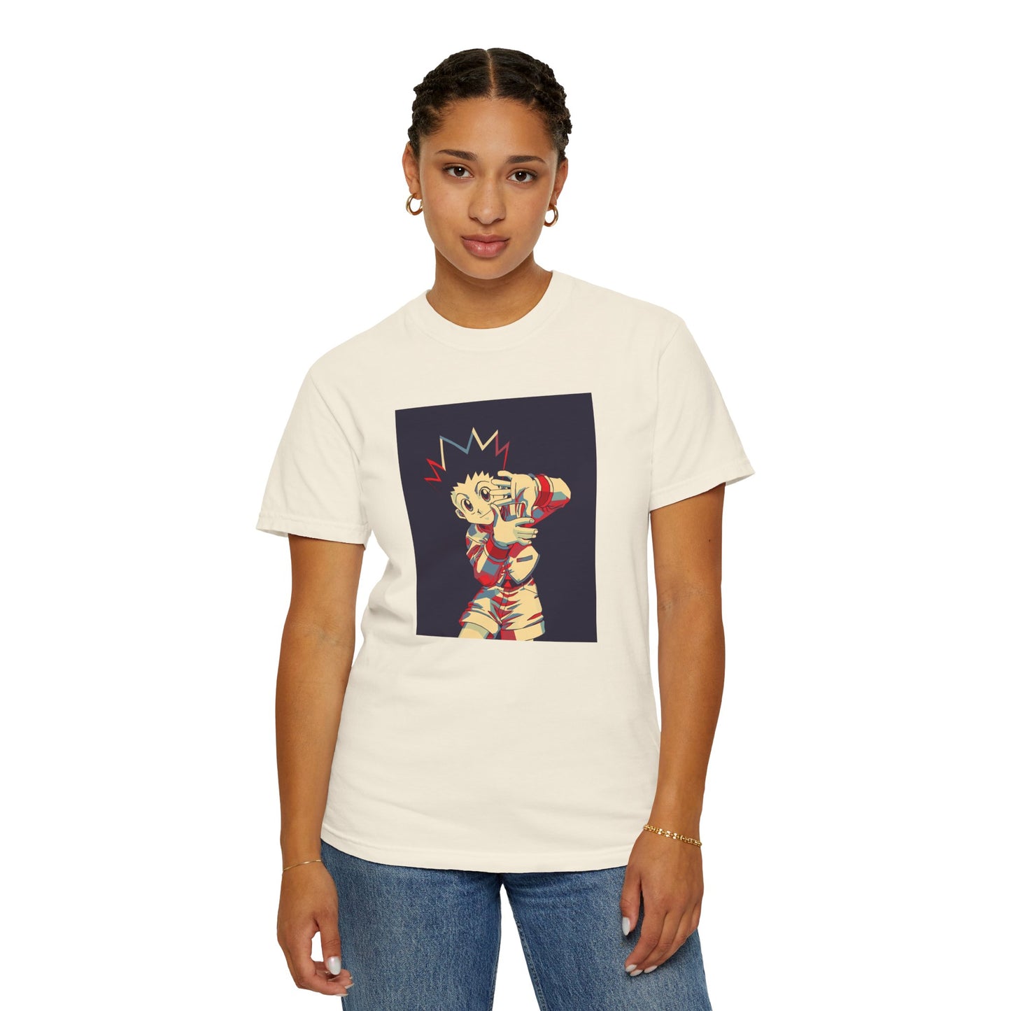 Hunter x Hunter Gon Freecss Minimalist Garment-Dyed T-Shirt – Premium Cotton Tee for Customization