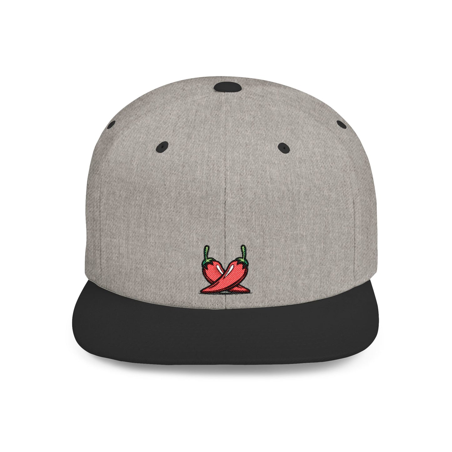 Icons Embroidered Chili Hot Flat Bill Snapback – Lightweight, Custom Fit, Premium Quality
