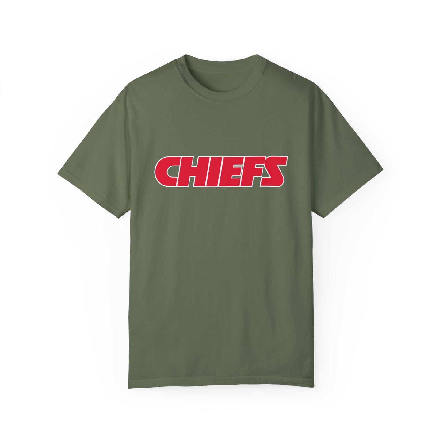 Kansas City Chiefs Team Merch Garment-Dyed T-Shirt – Premium Cotton Tee for Customization