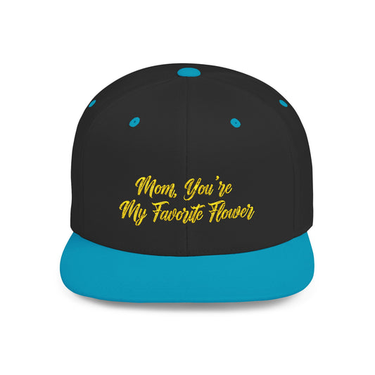 Text Mom You're My Favorite Color Flat Bill Snapback – Lightweight, Custom Fit, Premium Quality
