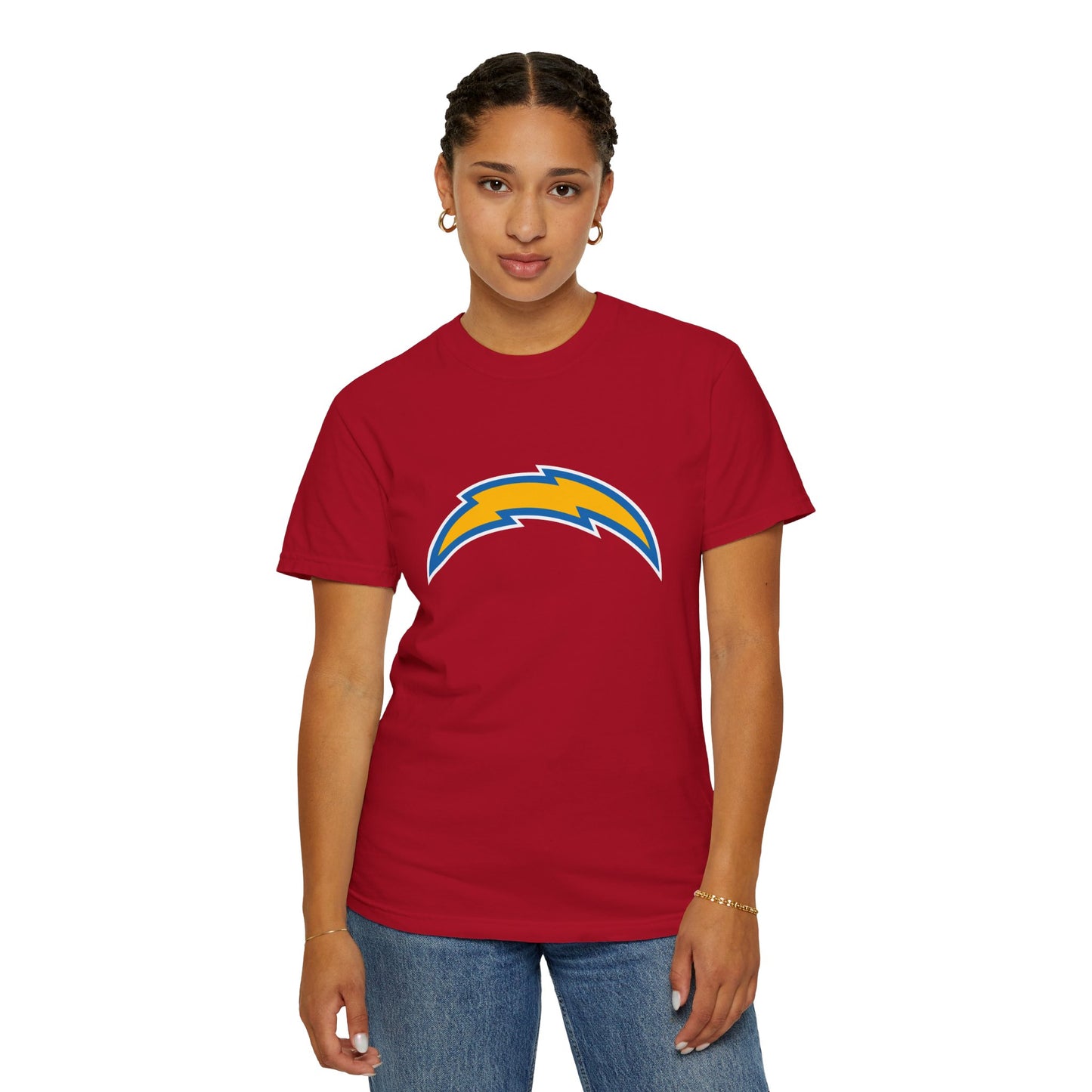 Los Angeles Chargers Team Merch Garment-Dyed T-Shirt – Premium Cotton Tee for Customization