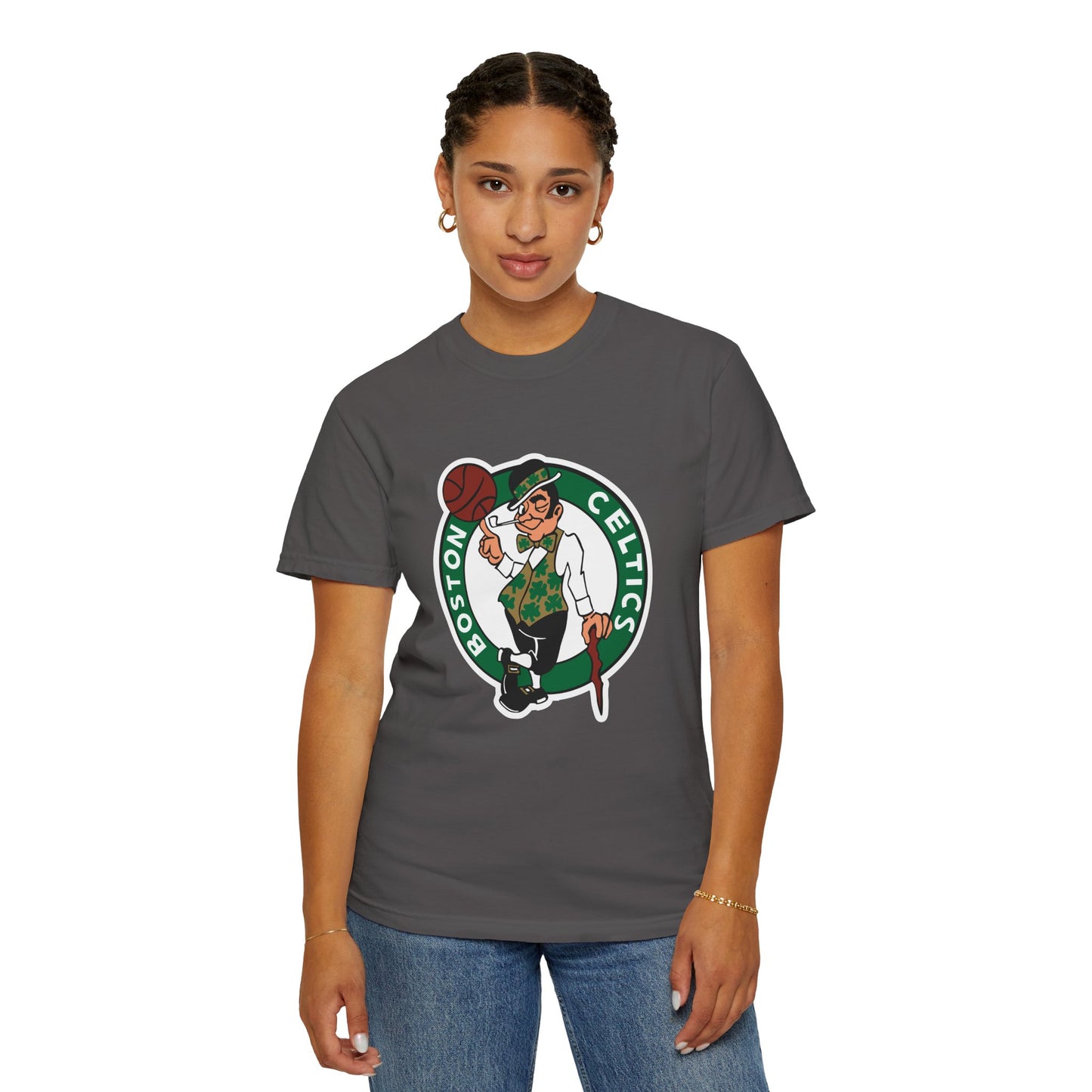 Boston Celtics Street Ball Style Garment-Dyed T-Shirt – Premium Cotton Tee for Customization