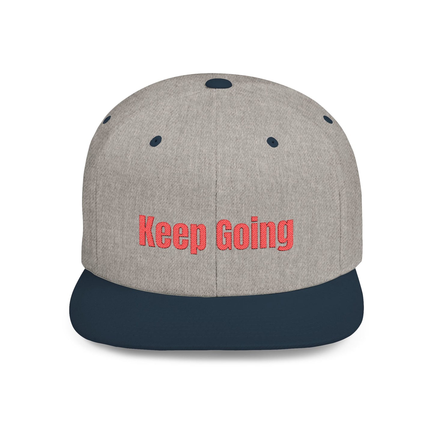 Text Keep Going Flat Bill Snapback – Lightweight, Custom Fit, Premium Quality