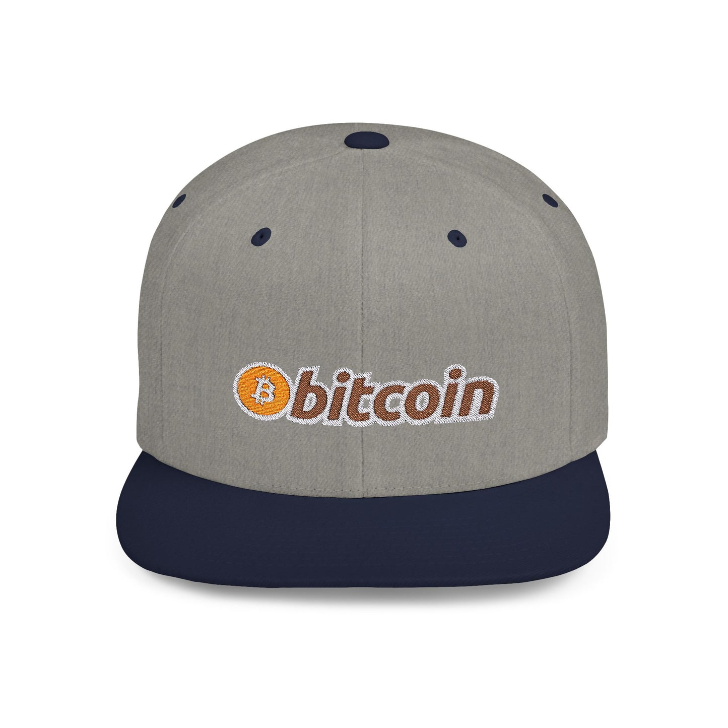 Bitcoin Flat Bill Snapback – Lightweight, Custom Fit, Premium Quality