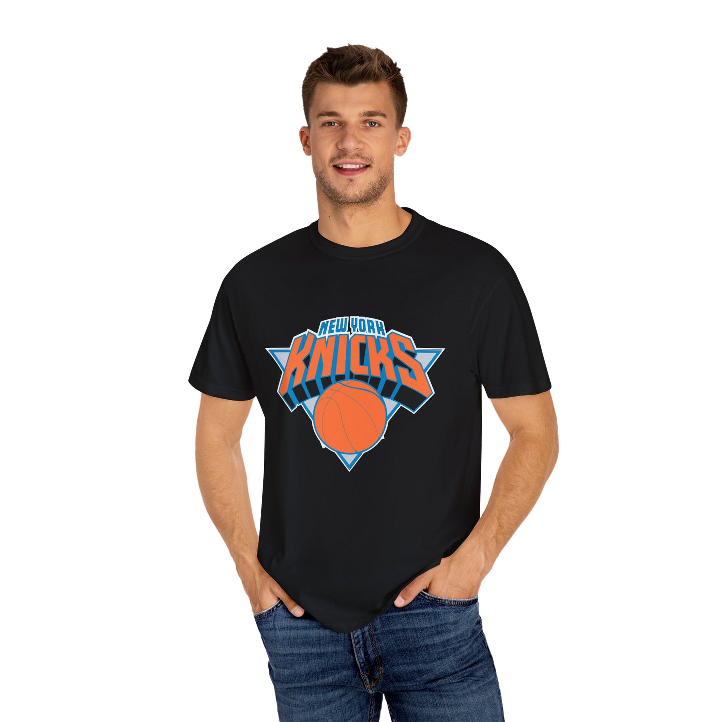 New York Knicks Hoop Lifestyle Garment-Dyed T-Shirt – Premium Cotton Tee for Customization