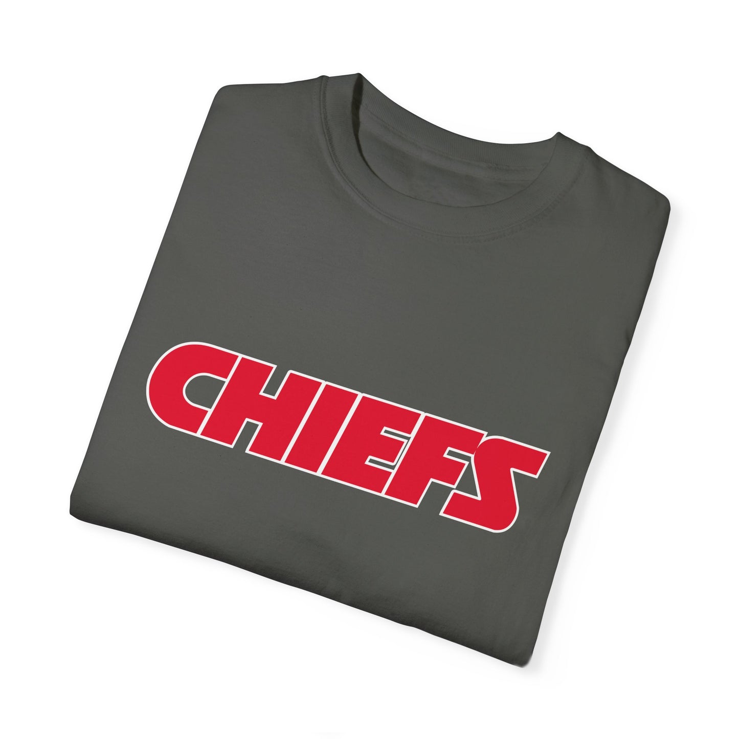 Kansas City Chiefs Team Merch Garment-Dyed T-Shirt – Premium Cotton Tee for Customization