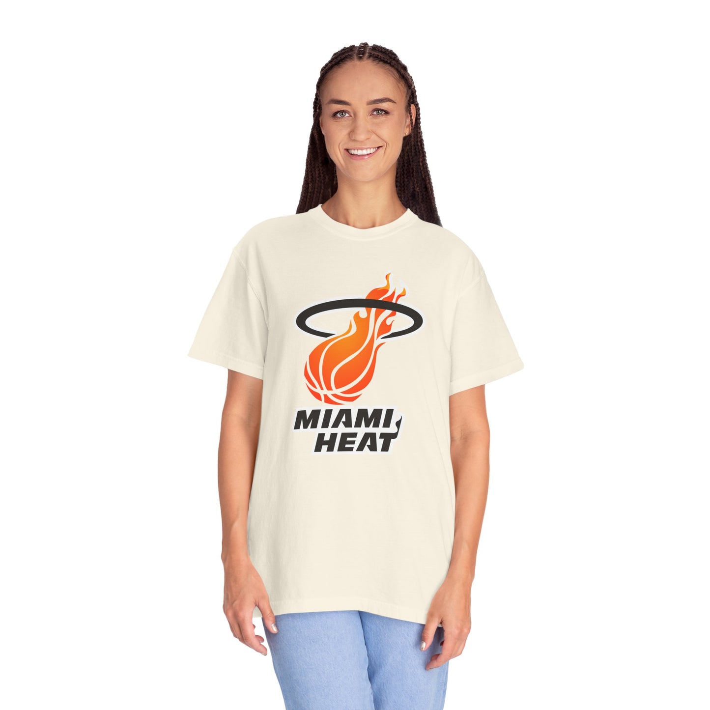 Miami Heat NBA Fans Garment-Dyed T-Shirt – Premium Cotton Tee for Customization