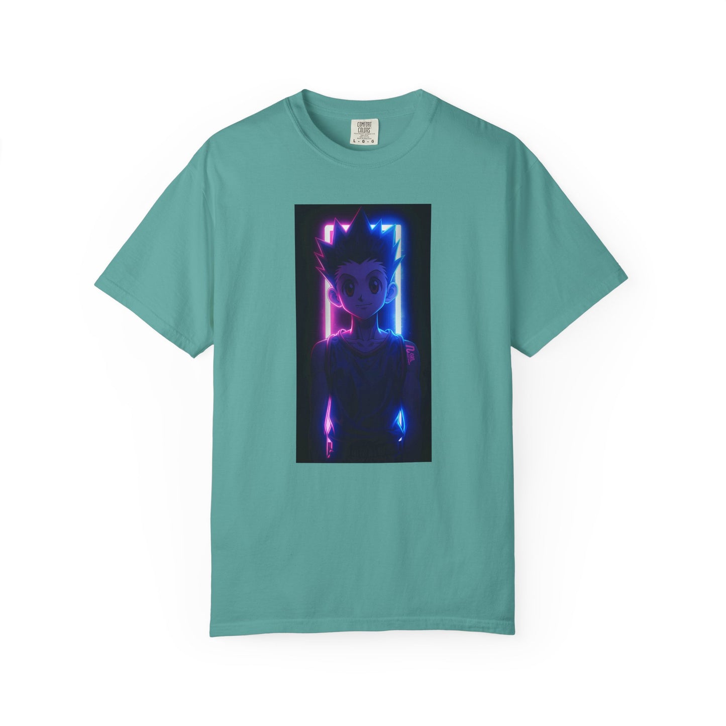 Hunter x Hunter Neon Art Garment-Dyed T-Shirt – Premium Cotton Tee for Customization