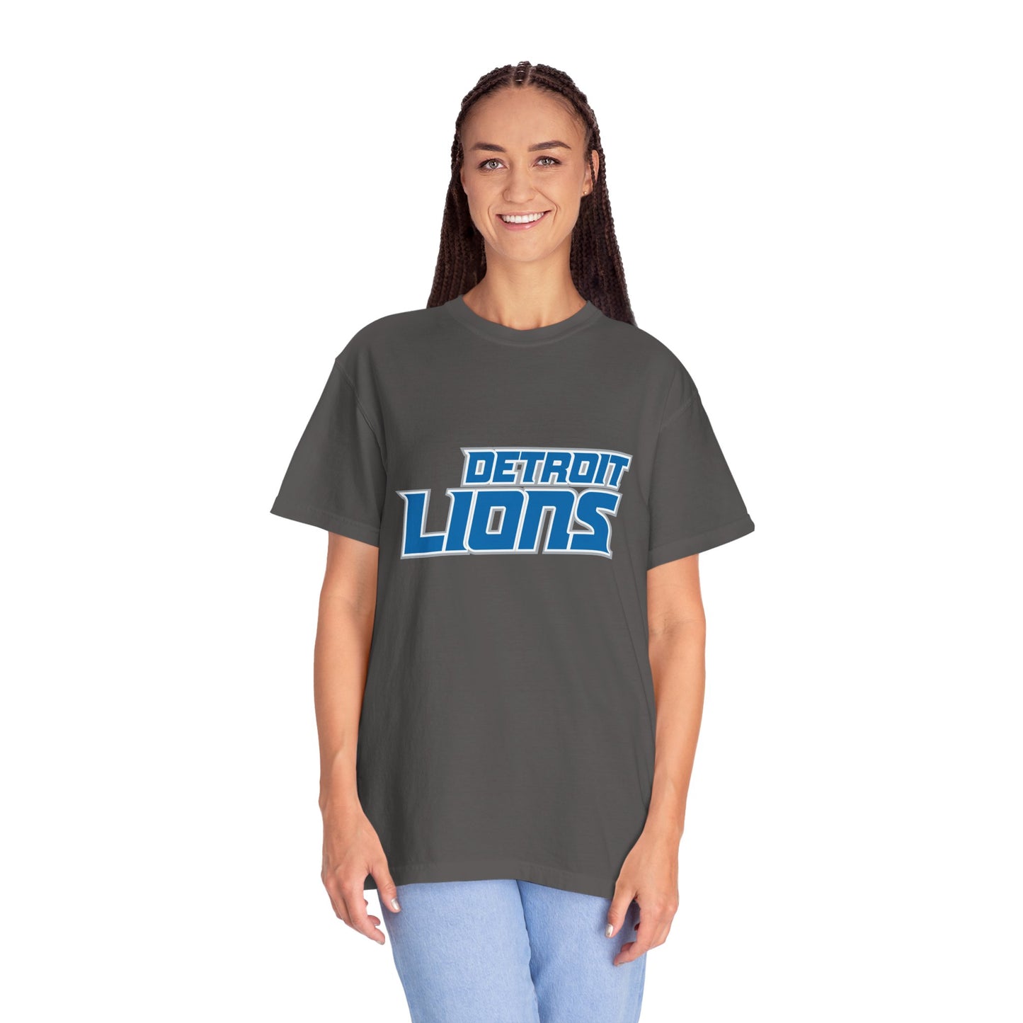 Detroit Lions Merchandise Garment-Dyed T-Shirt – Premium Cotton Tee for Customization