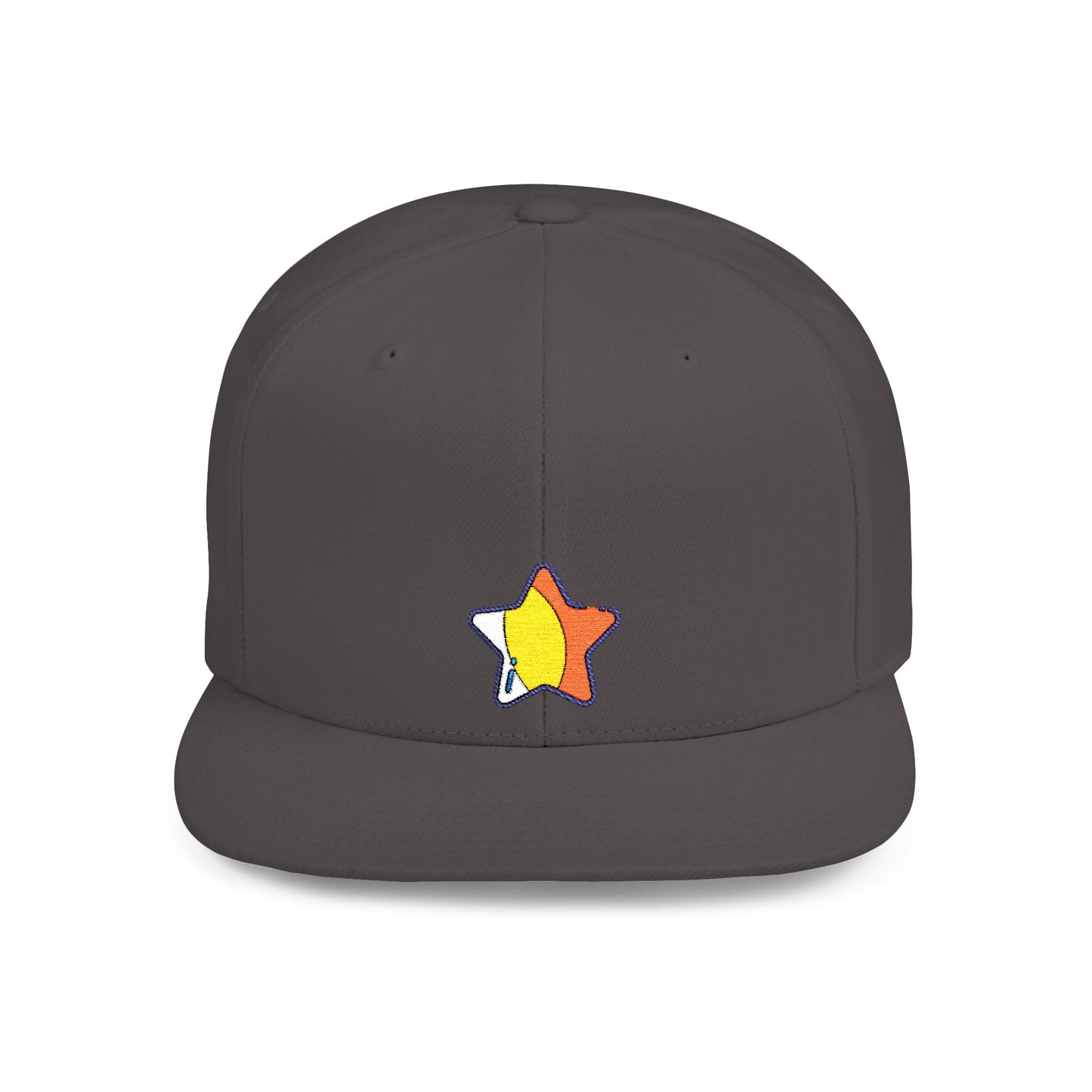 Icons Embroidered Star Yellow Flat Bill Snapback – Lightweight, Custom Fit, Premium Quality