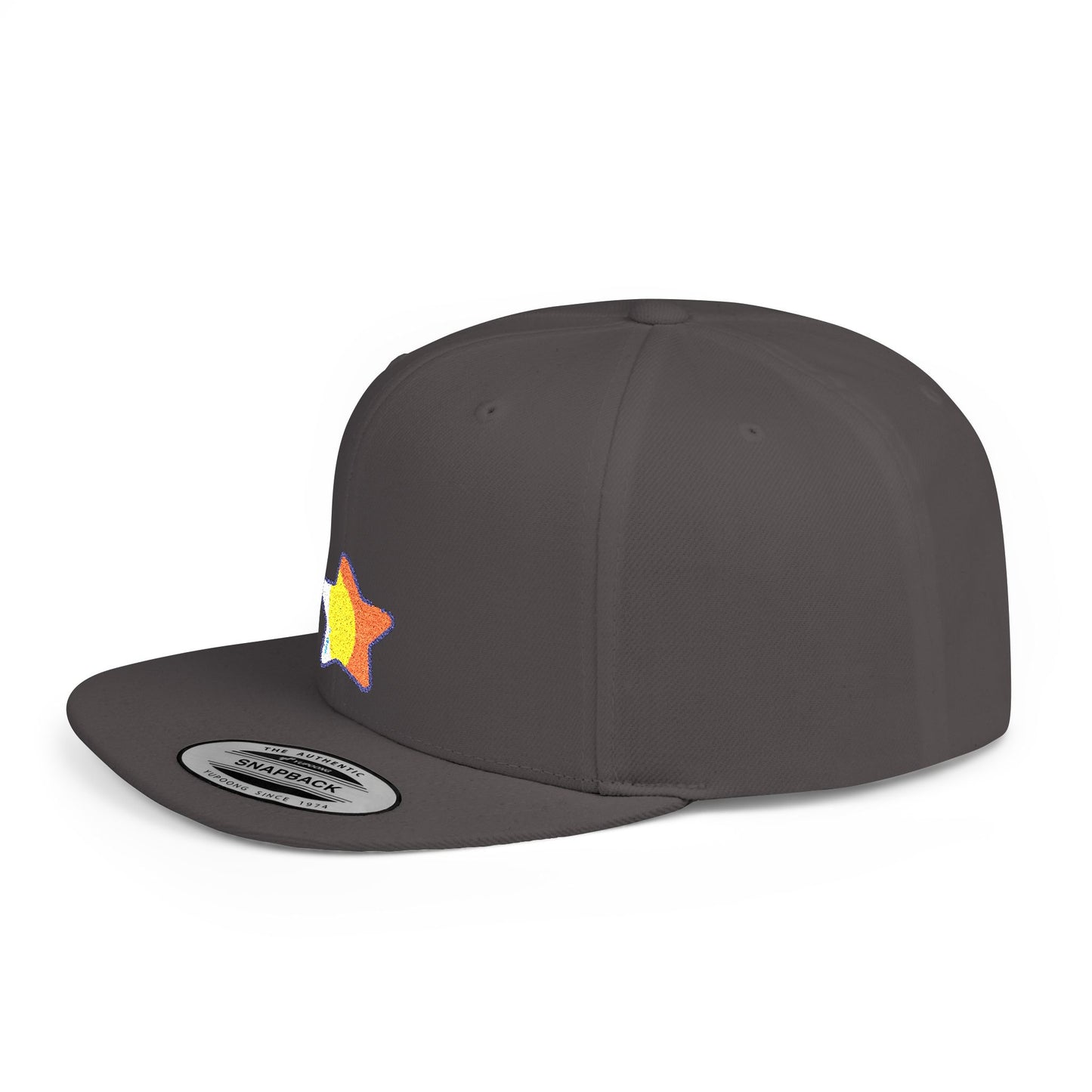 Icons Embroidered Star Yellow Flat Bill Snapback – Lightweight, Custom Fit, Premium Quality