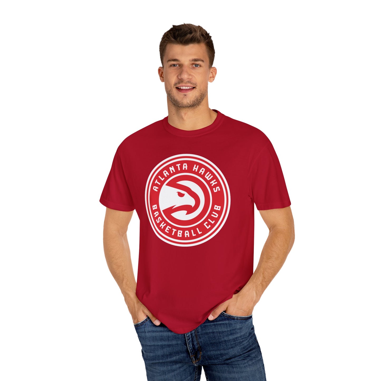 Atlanta Hawks Hoop Lifestyle Garment-Dyed T-Shirt – Premium Cotton Tee for Customization