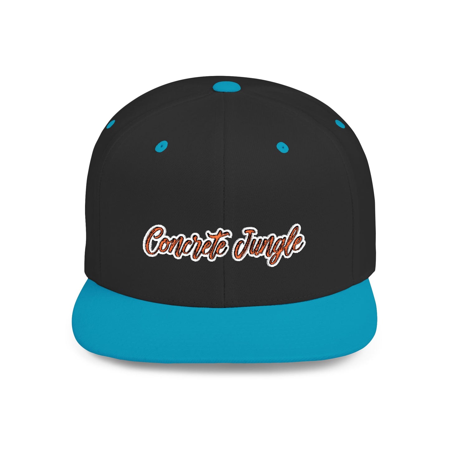 Text Concreat Jungle Flat Bill Snapback – Lightweight, Custom Fit, Premium Quality