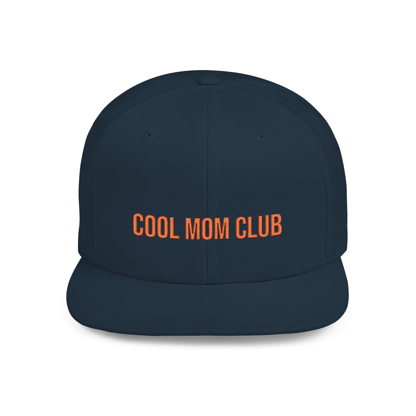Text Cool Mom Club Flat Bill Snapback – Lightweight, Custom Fit, Premium Quality