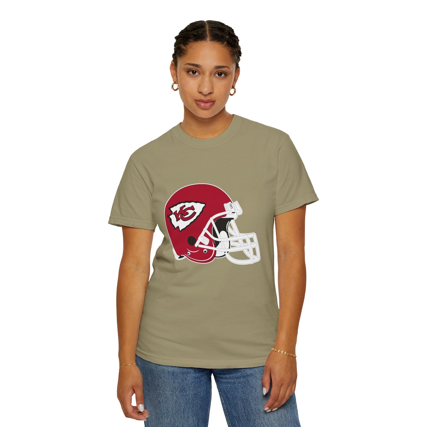 Kansas City Chiefs Football Fans Garment-Dyed T-Shirt – Premium Cotton Tee for Customization