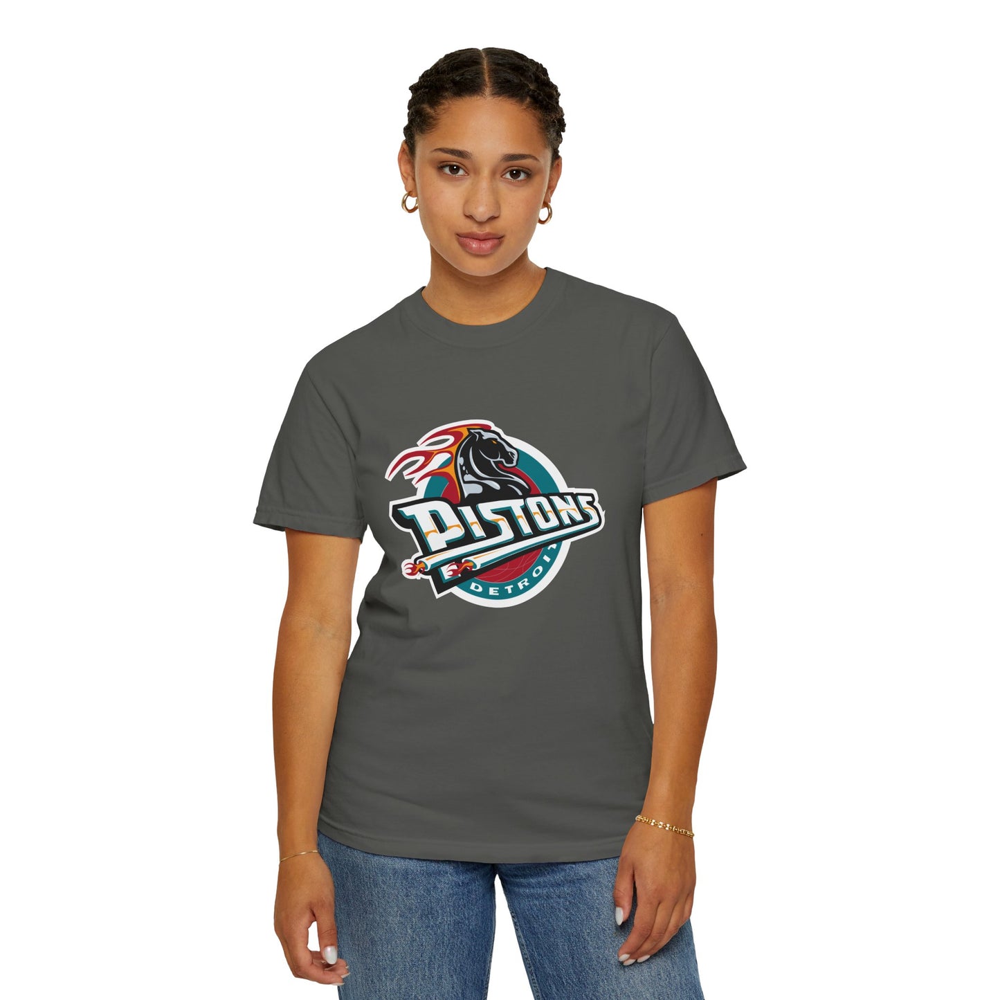 Detroit Pistons Basketball Life Garment-Dyed T-Shirt – Premium Cotton Tee for Customization