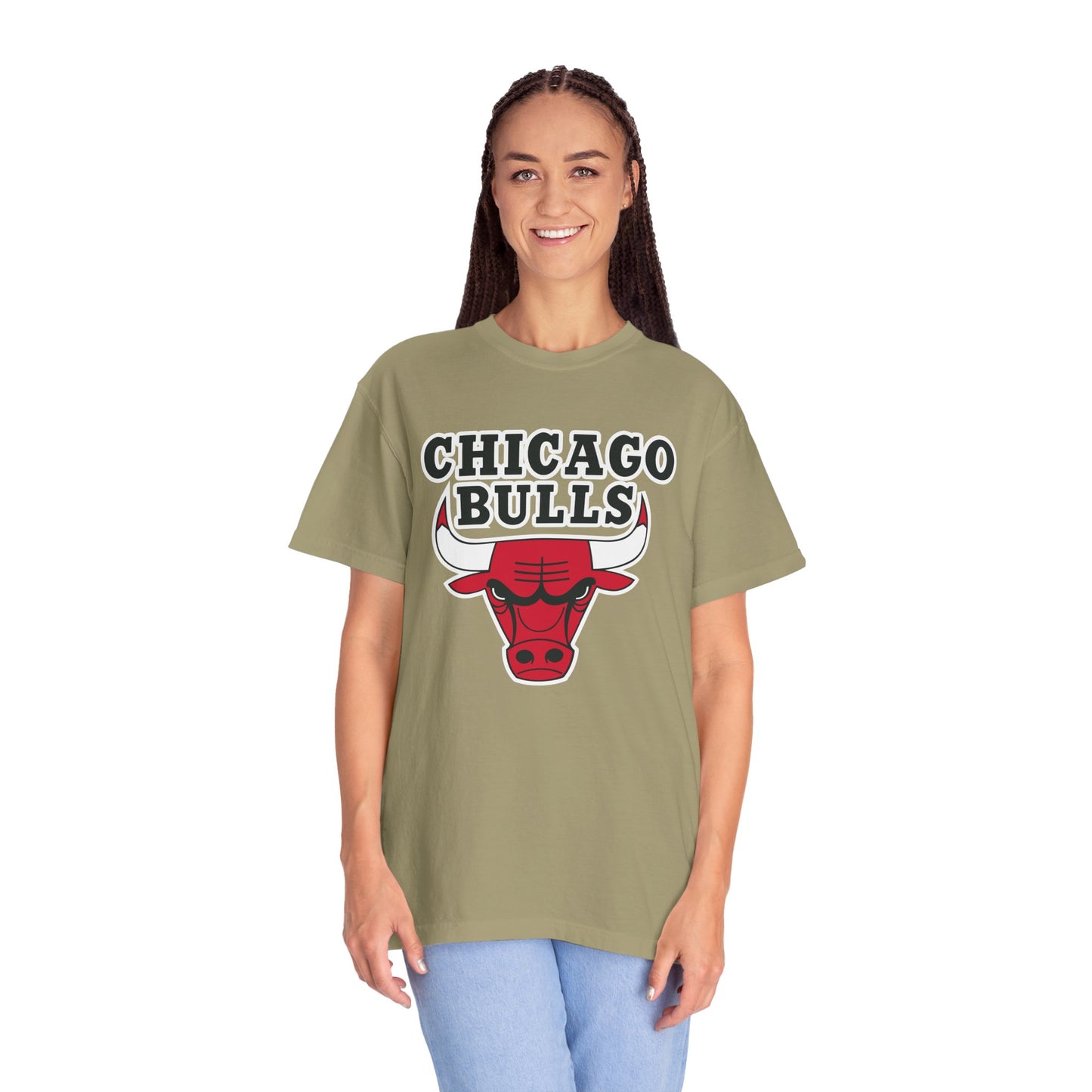 Chicago Bulls NBA Garment-Dyed T-Shirt – Premium Cotton Tee for Customization