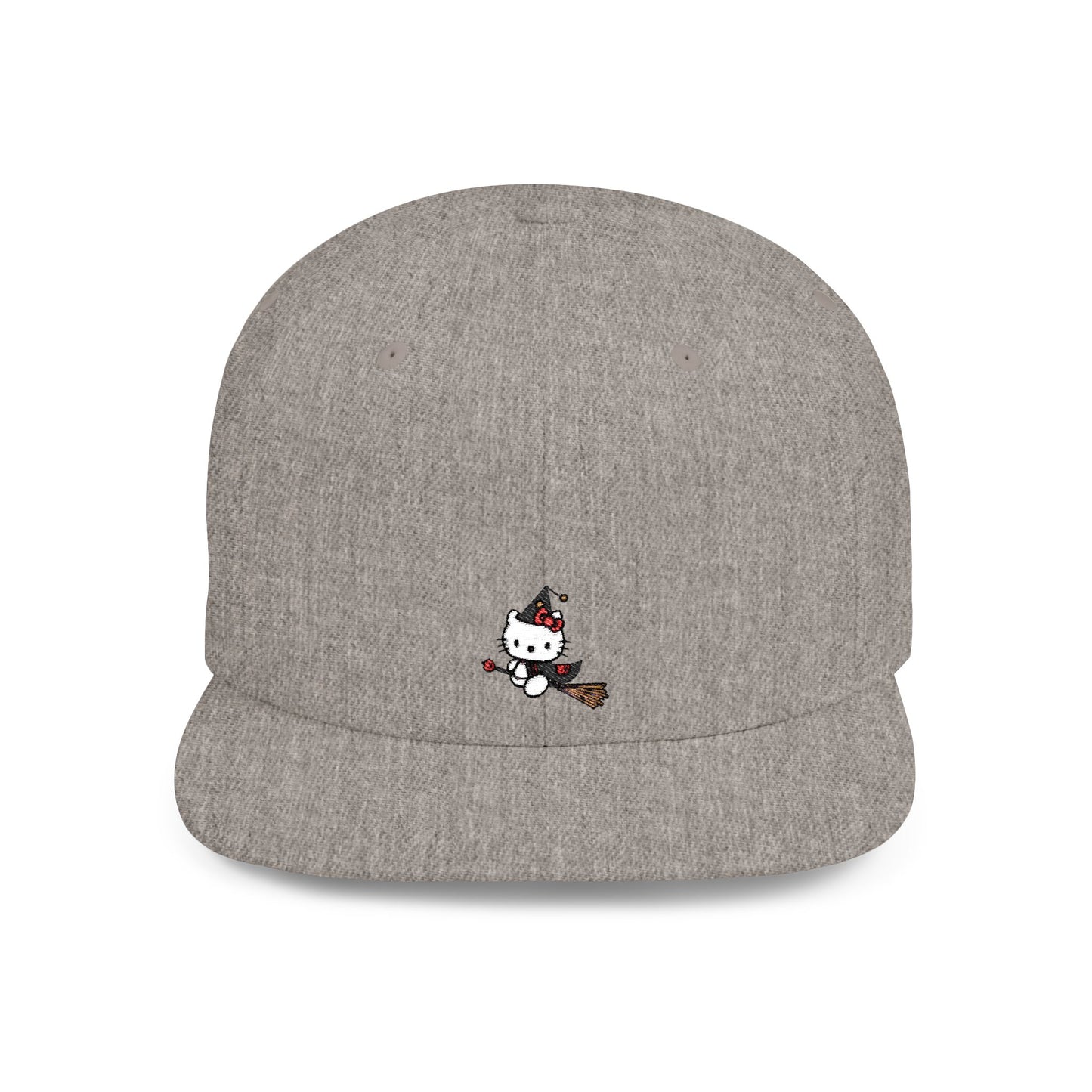 Icons Embroidered Kitty Flat Bill Snapback – Lightweight, Custom Fit, Premium Quality