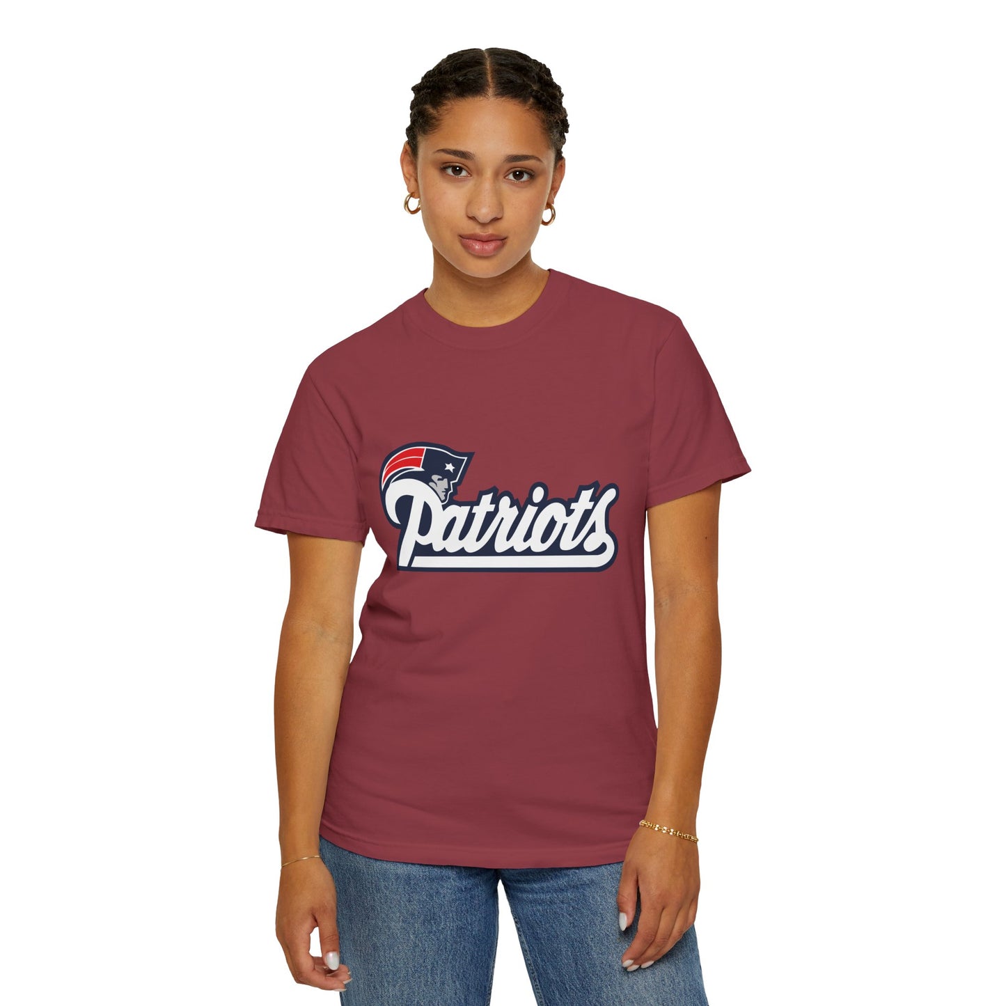 New England Patriots Fan Outfit Garment-Dyed T-Shirt – Premium Cotton Tee for Customization