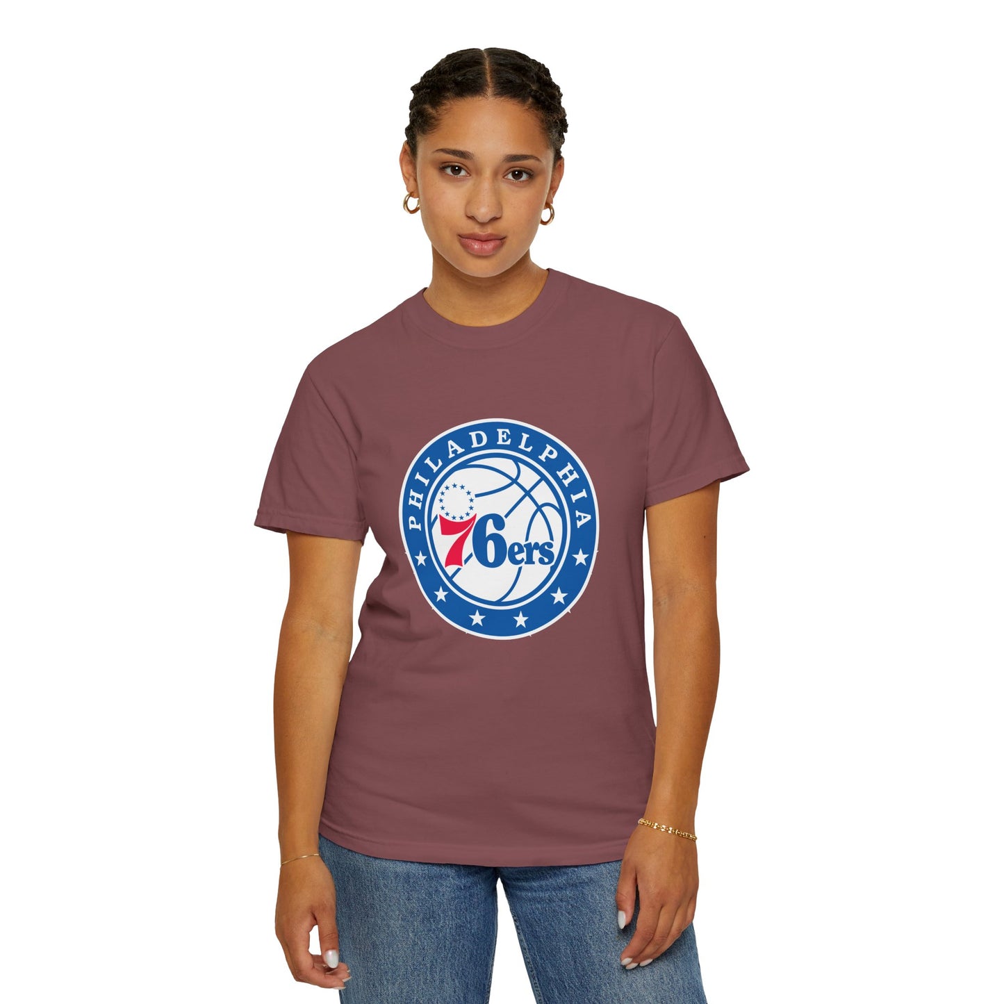 Philadelphia 76ers Basketball Life Garment-Dyed T-Shirt – Premium Cotton Tee for Customization