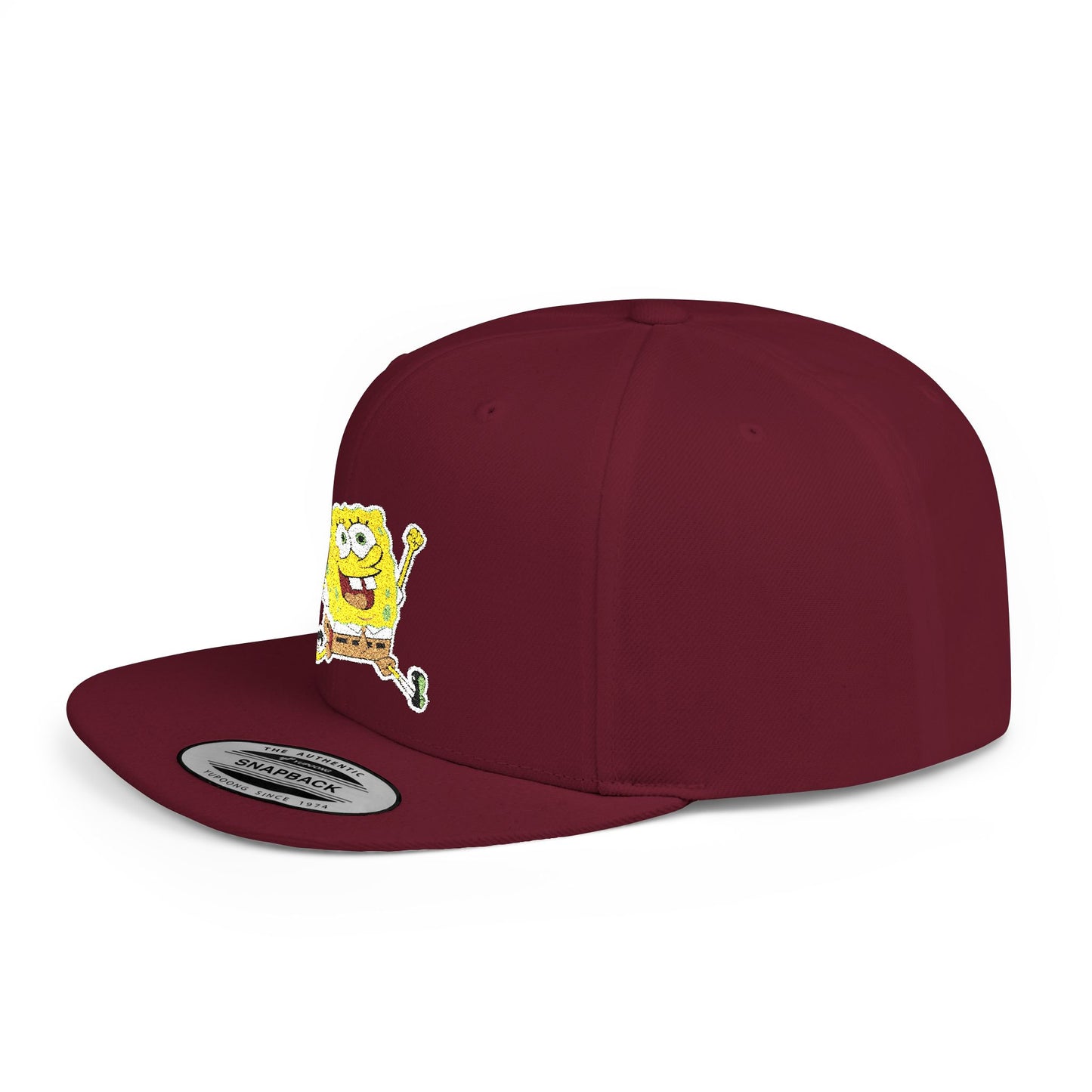 SpongeBob SquarePants Himself Flat Bill Snapback – Lightweight, Custom Fit, Premium Quality