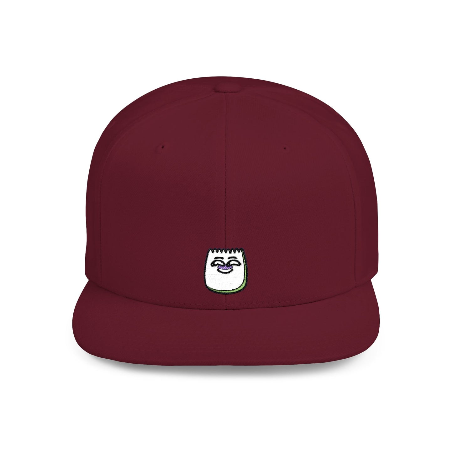 Icons Embroidered Hehe Face Flat Bill Snapback – Lightweight, Custom Fit, Premium Quality