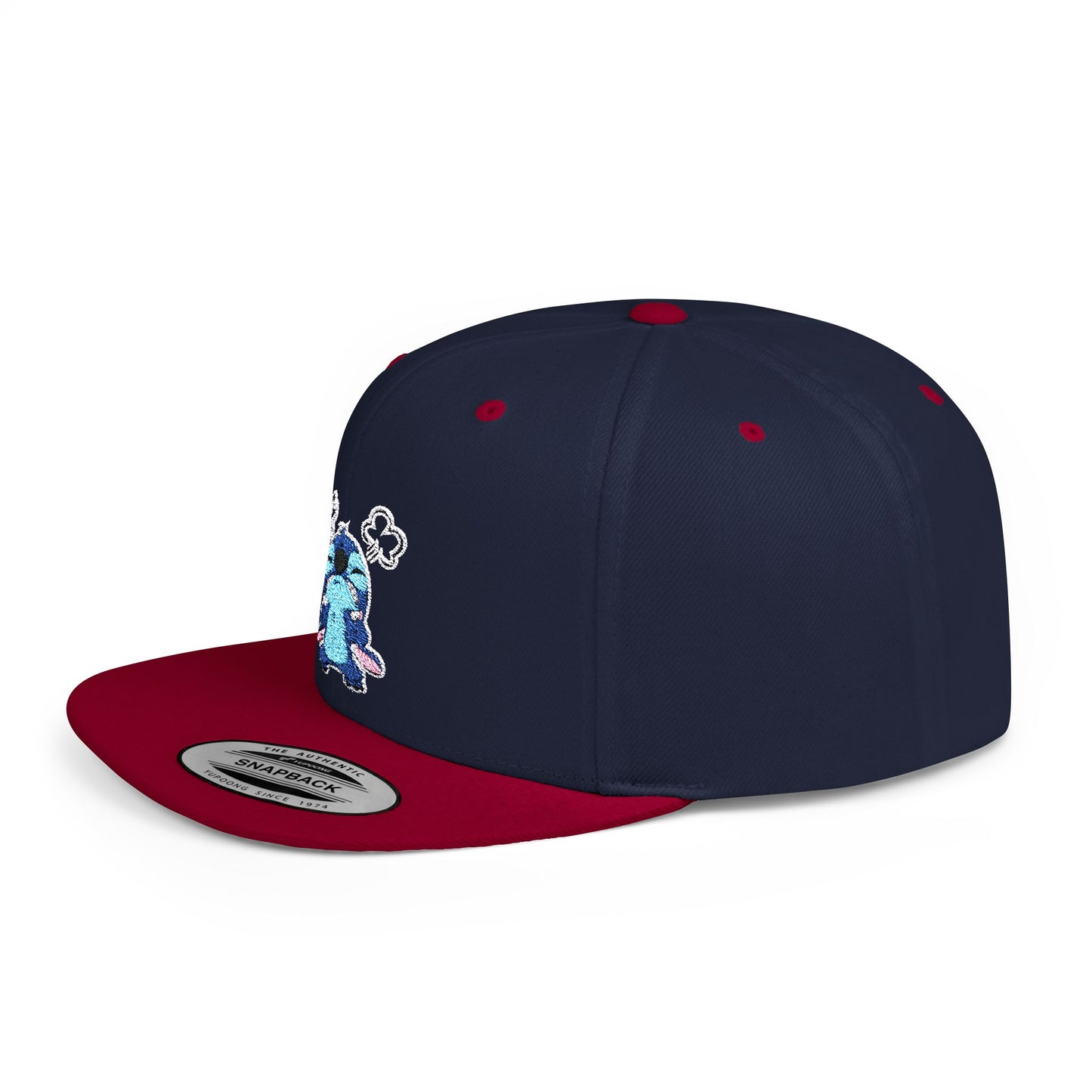 Disney Angry Stitch Flat Bill Snapback – Lightweight, Custom Fit, Premium Quality