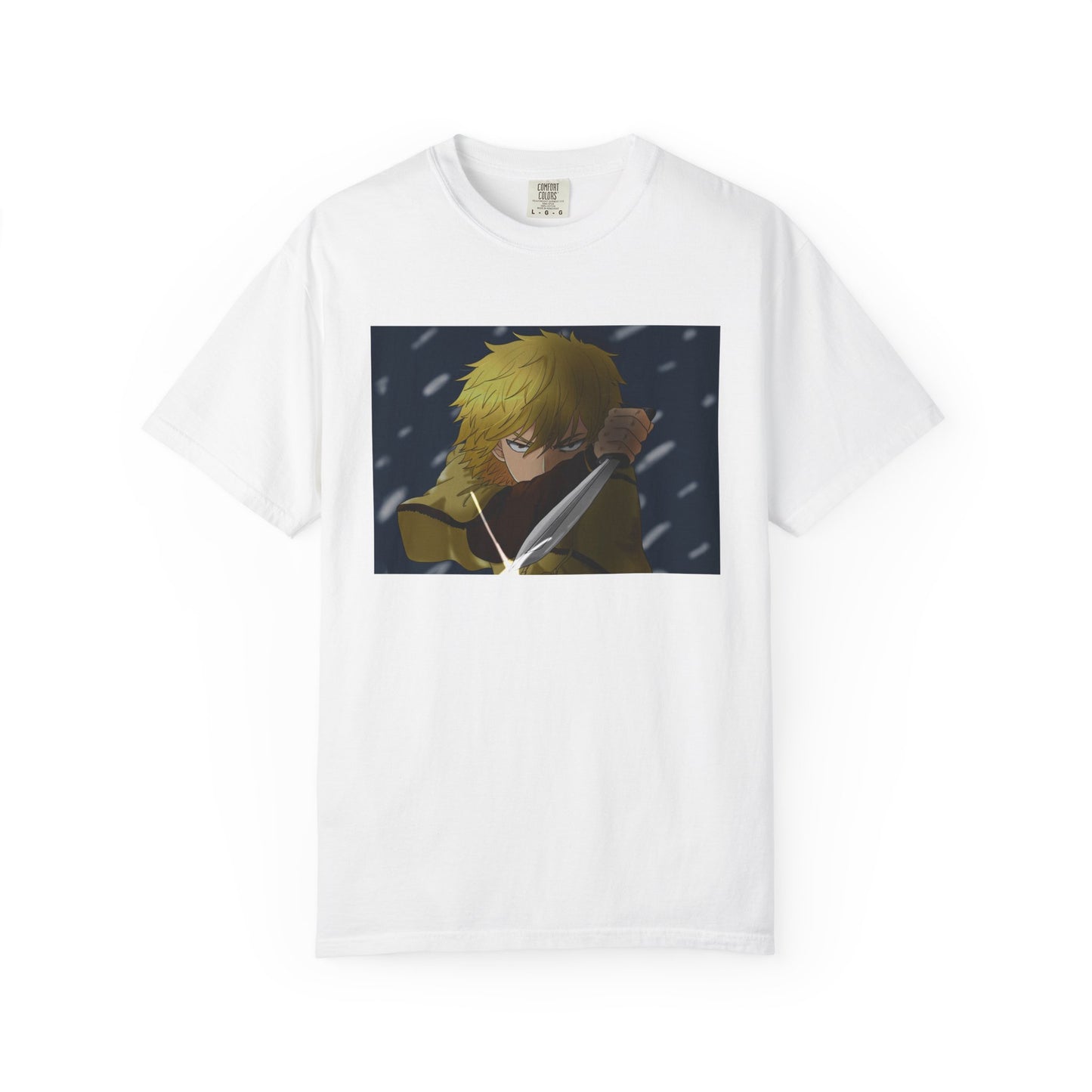 Vinland Saga Thorfinn 8K Garment-Dyed T-Shirt – Premium Cotton Tee for Customization