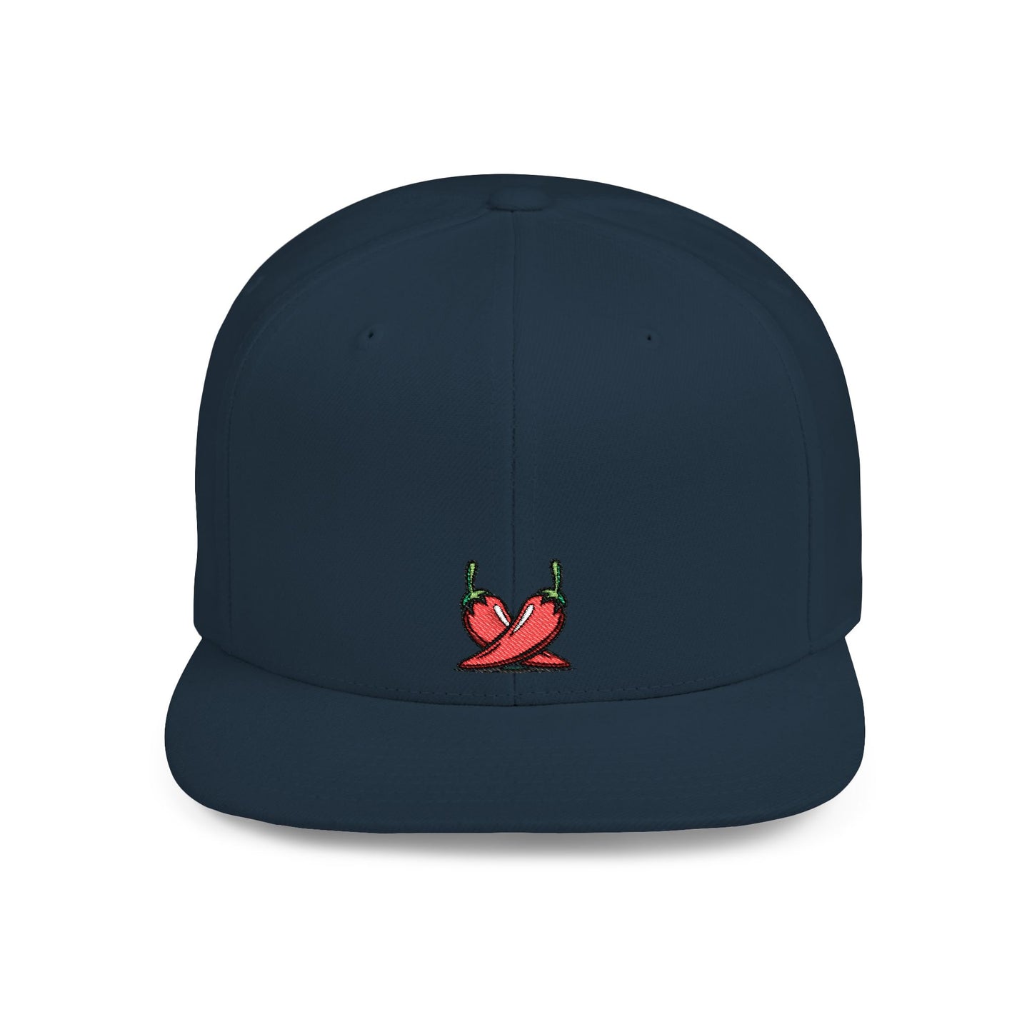 Icons Embroidered Chili Hot Flat Bill Snapback – Lightweight, Custom Fit, Premium Quality