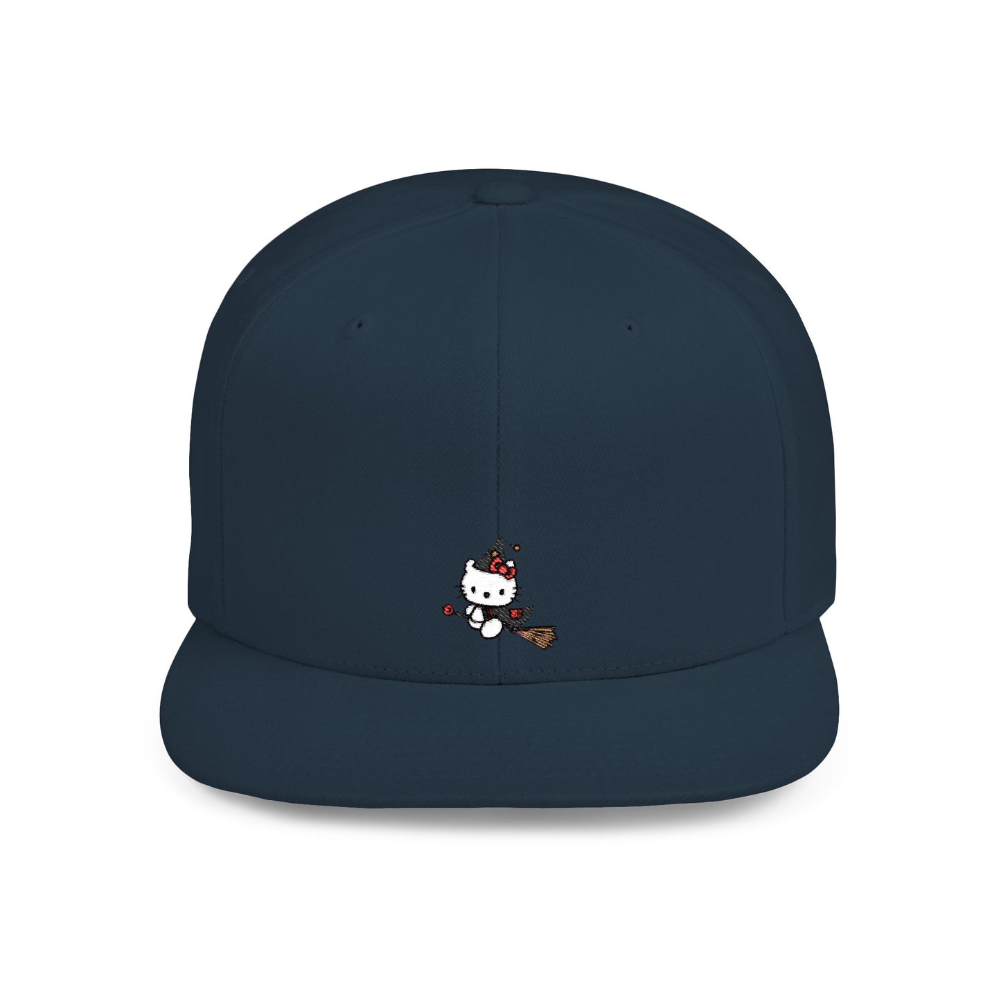 Icons Embroidered Kitty Flat Bill Snapback – Lightweight, Custom Fit, Premium Quality