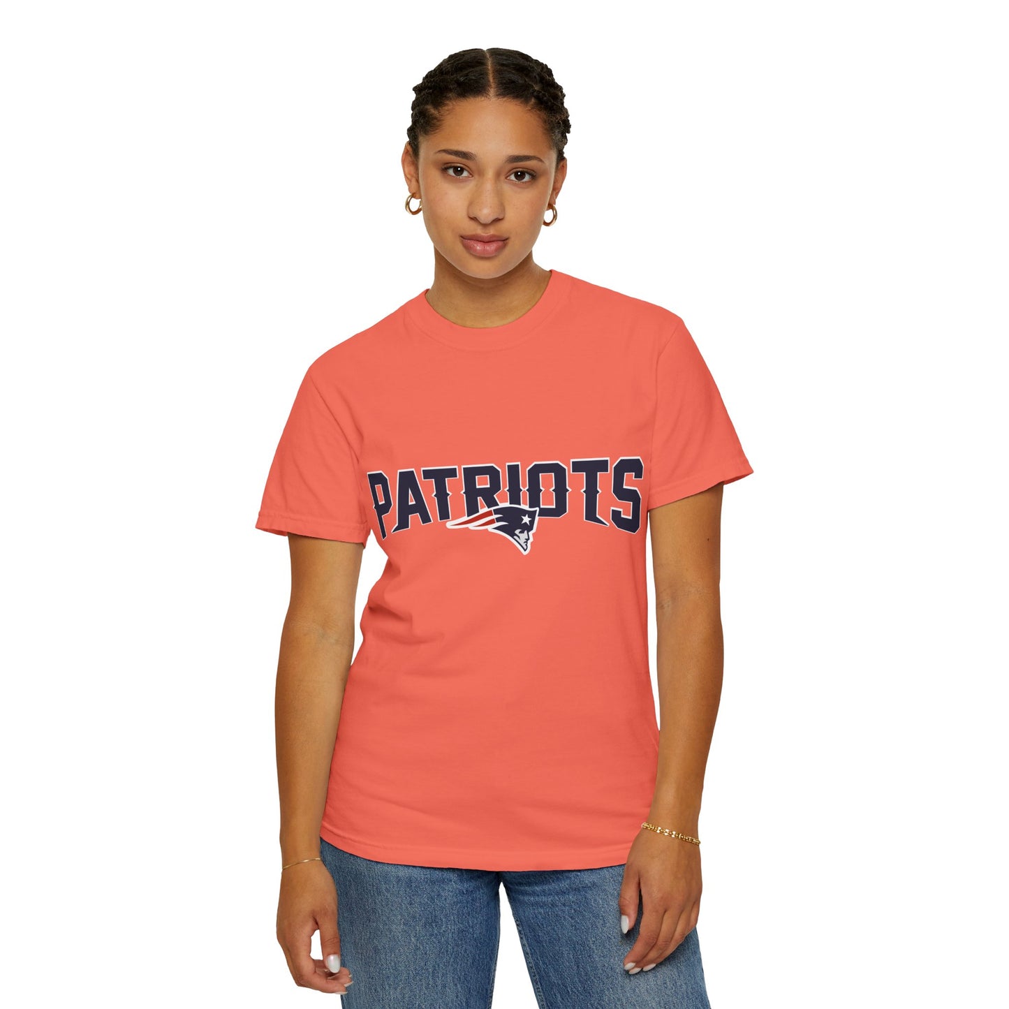 New England Patriots Football Merchandise Garment-Dyed T-Shirt – Premium Cotton Tee for Customization