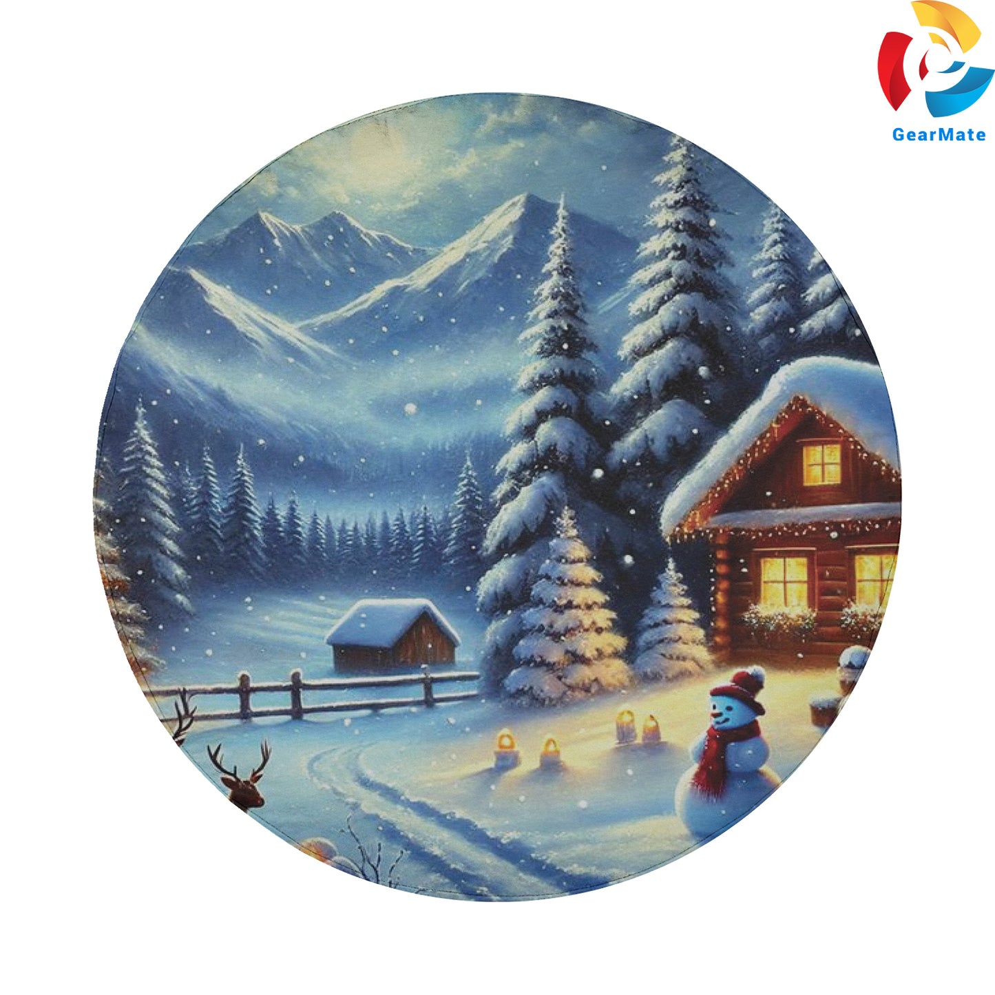 Merry Christmas 2024 Snowy Cosy Spare Tire Cover – Premium Waterproof UV Resistant Protector