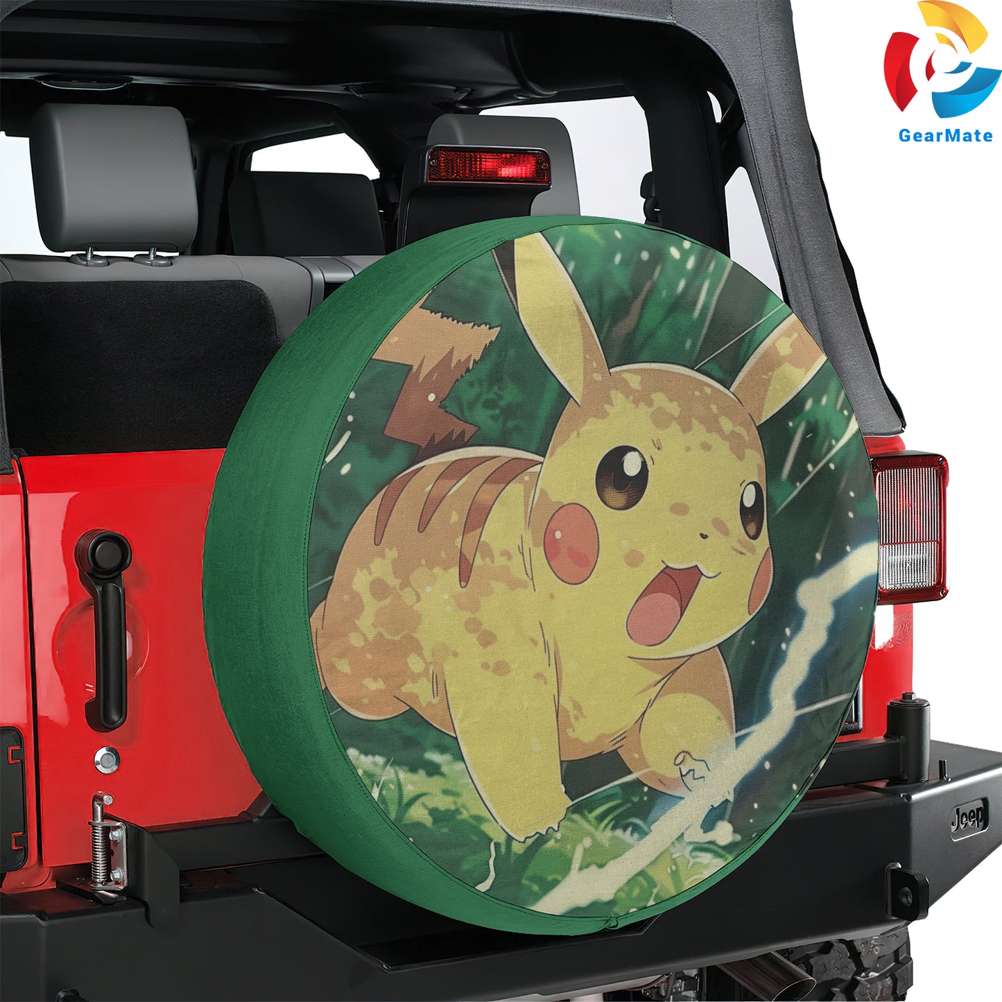 Pokemon Pikachu Anime Series Spare Tire Cover – Premium Waterproof UV Resistant Protector