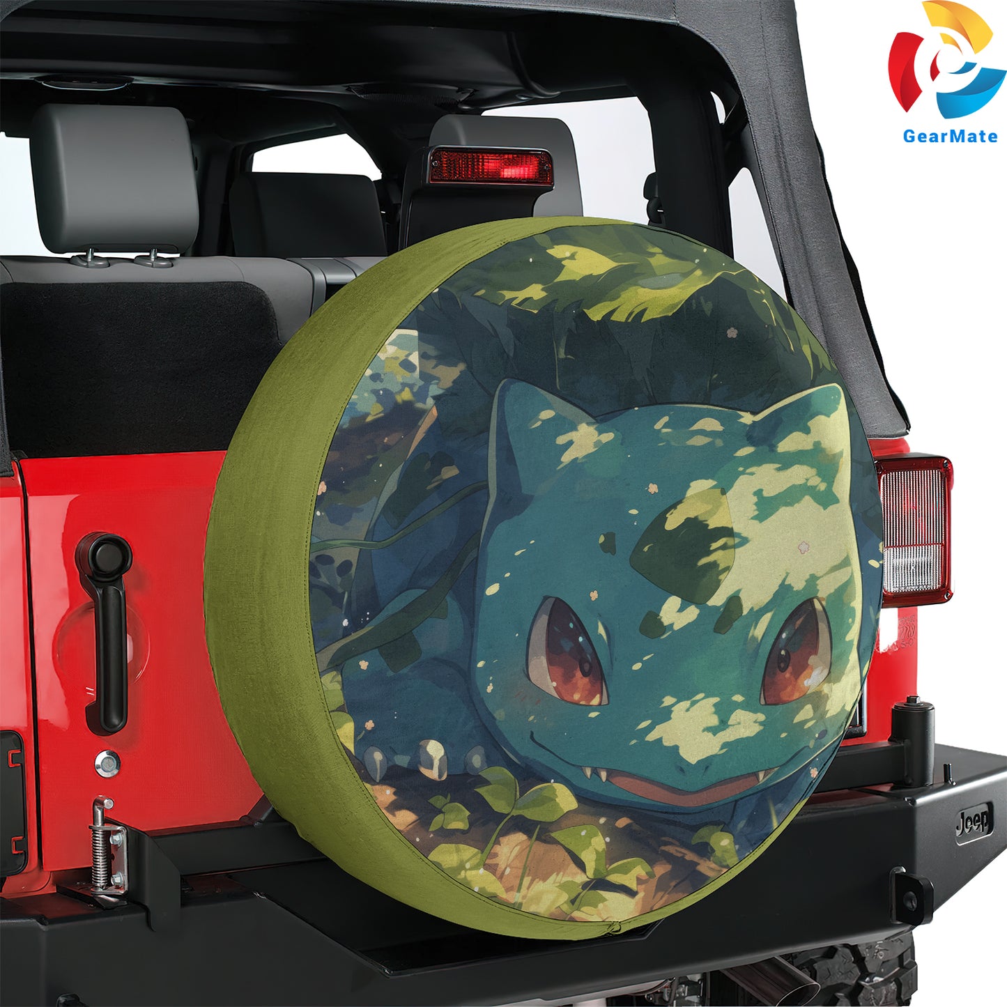 Pokemon Ivysaur Anime Spare Tire Cover – Premium Waterproof UV Resistant Protector