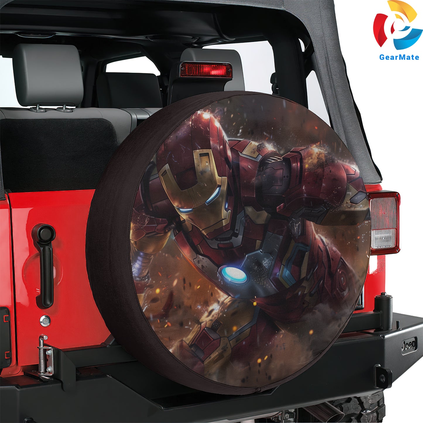 Iron Man Spare Tire Cover – Premium Waterproof UV Resistant Protector