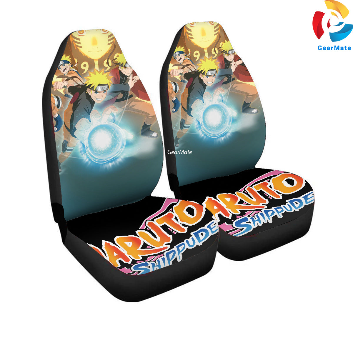 Naruto Background Car Seat Covers – High Quality Graphic and Polar Fleece Protector Set