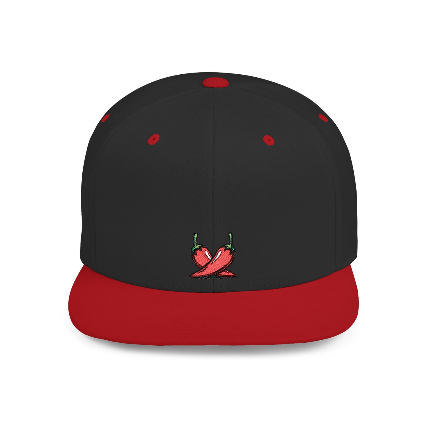 Icons Embroidered Chili Hot Flat Bill Snapback – Lightweight, Custom Fit, Premium Quality